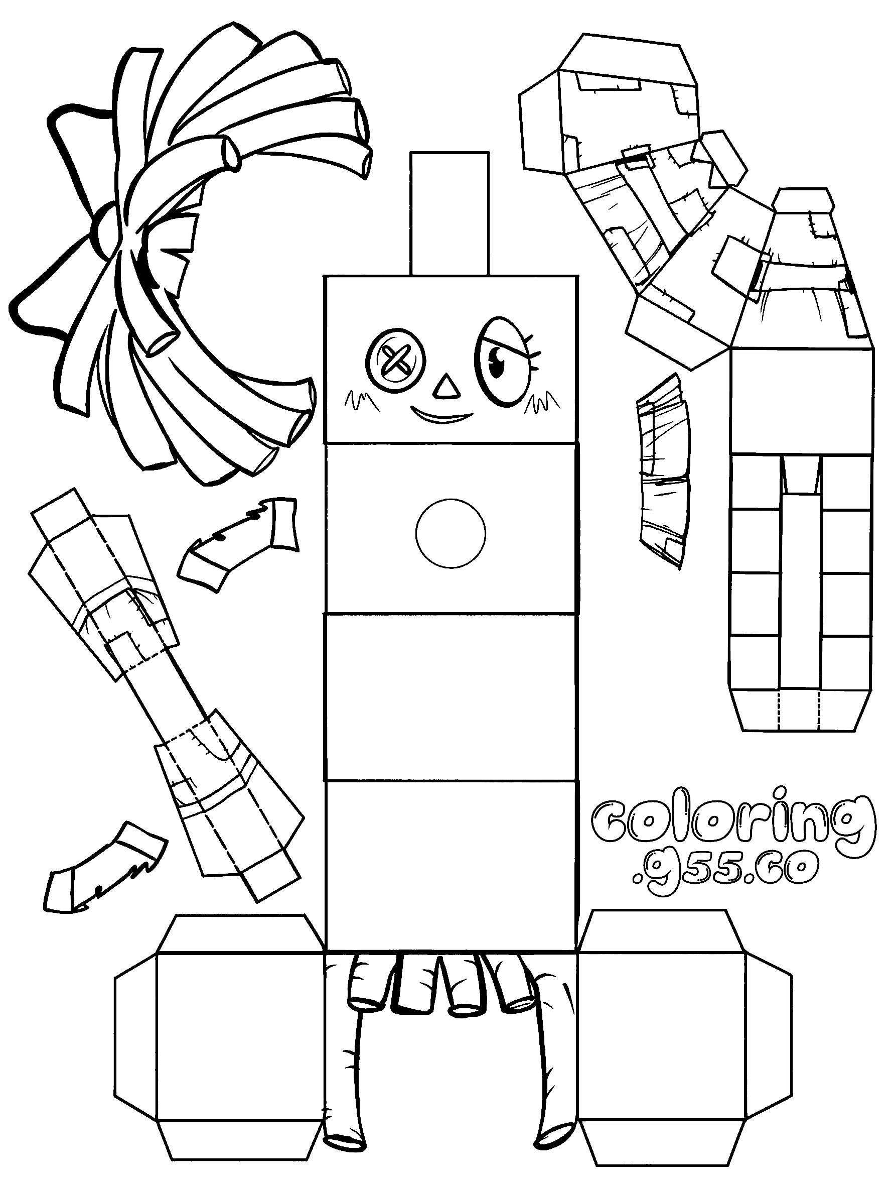 diy ragatha papercraft 3d figure template for kids tadc the amazing digital circus line art
