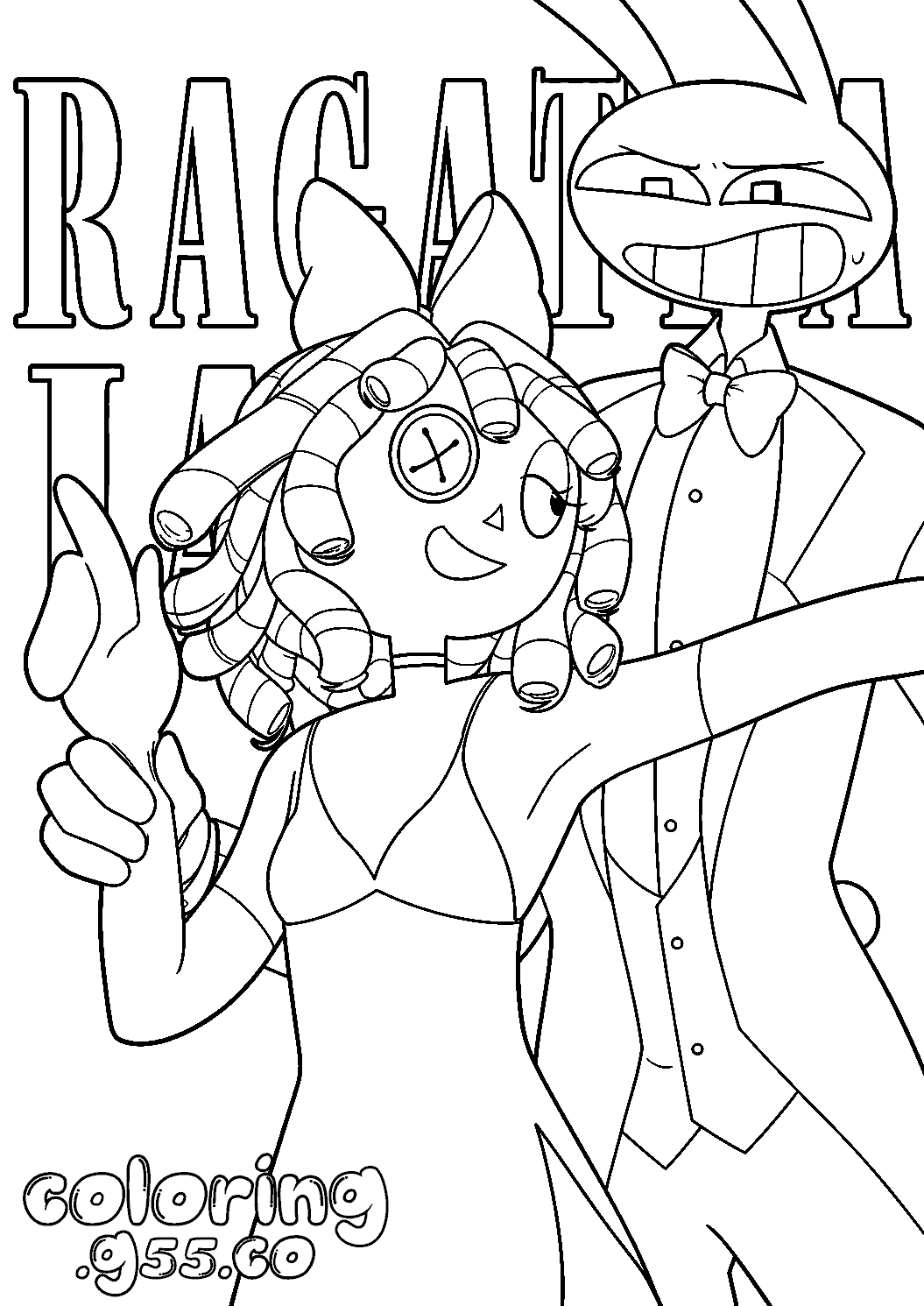 ragatha and jax elegant tuxedo dress for kids tadc the amazing digital circus line art