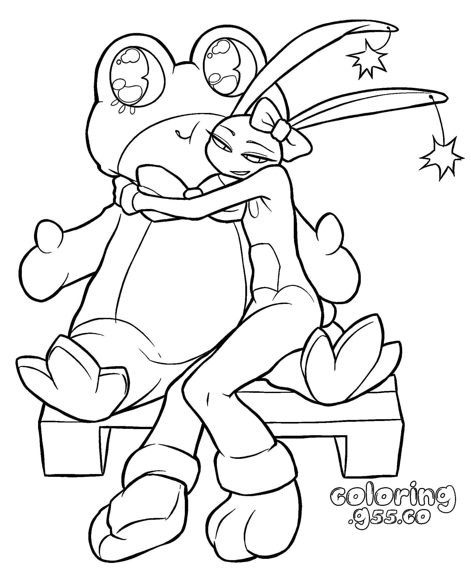 tadc jax hugging plush ribbit page for kids