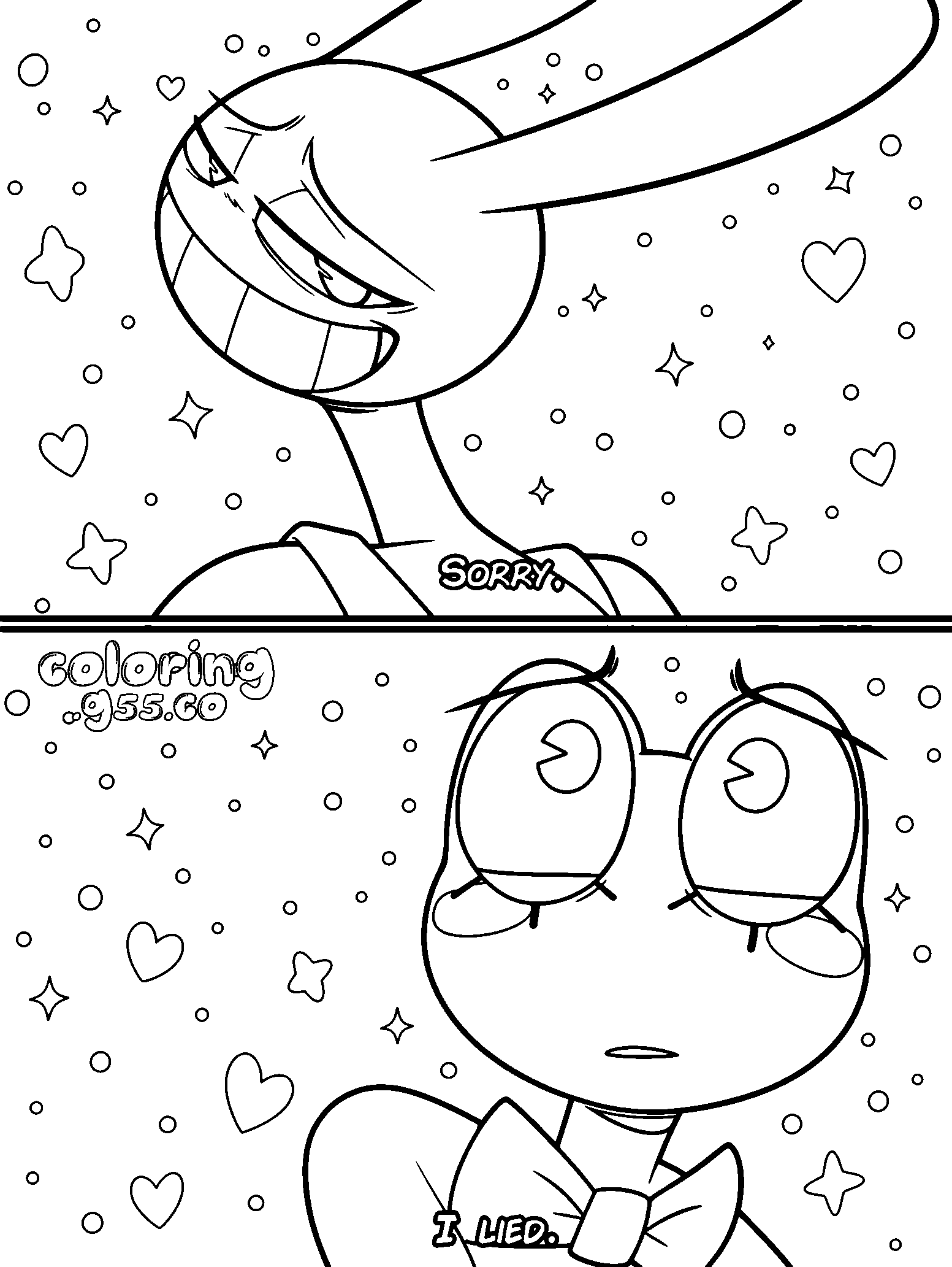 tadc jax ribbit comic scene line art