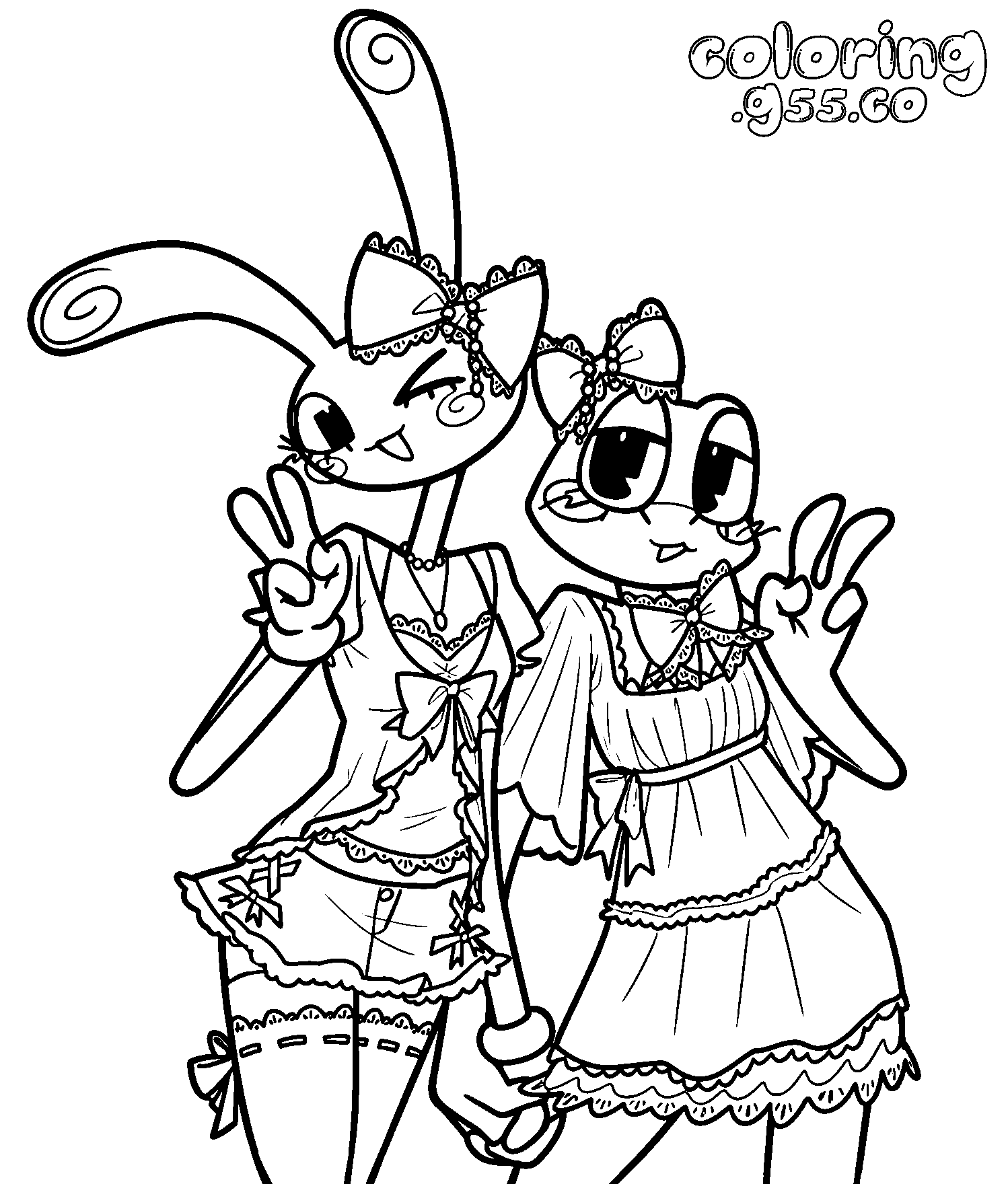 tadc jax ribbit coquette fashion line art