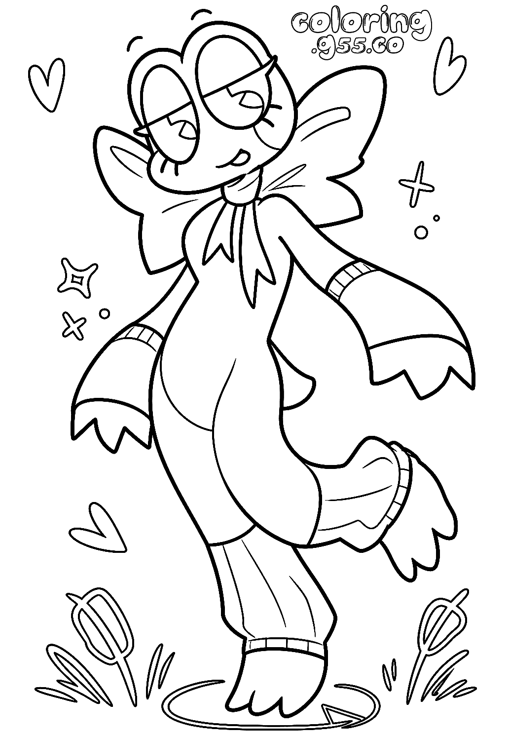 tadc ribbit bow sparkles page for kids