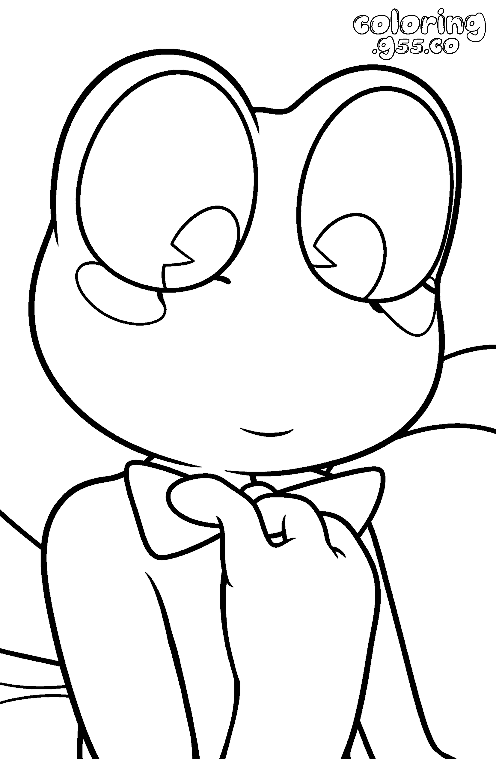 tadc ribbit bowtie close up page for kids