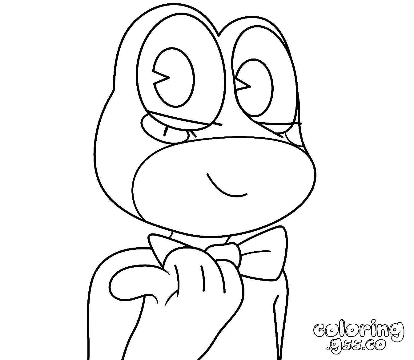 tadc ribbit bowtie kawaii page for kids