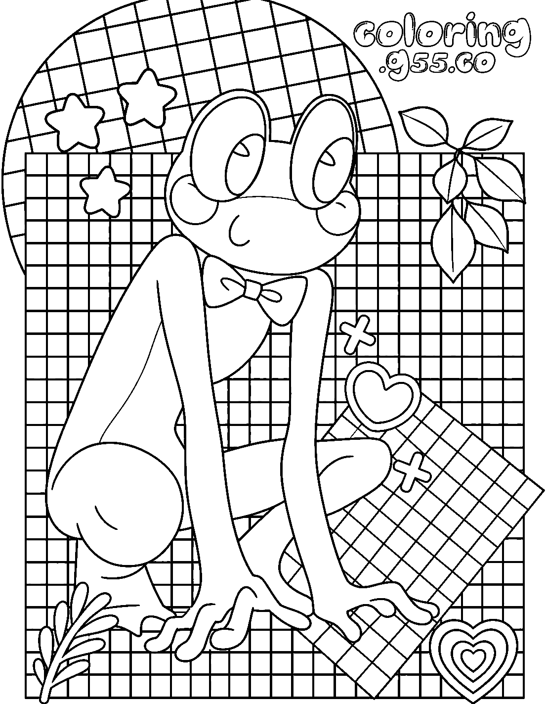 tadc ribbit grid stars page for kids