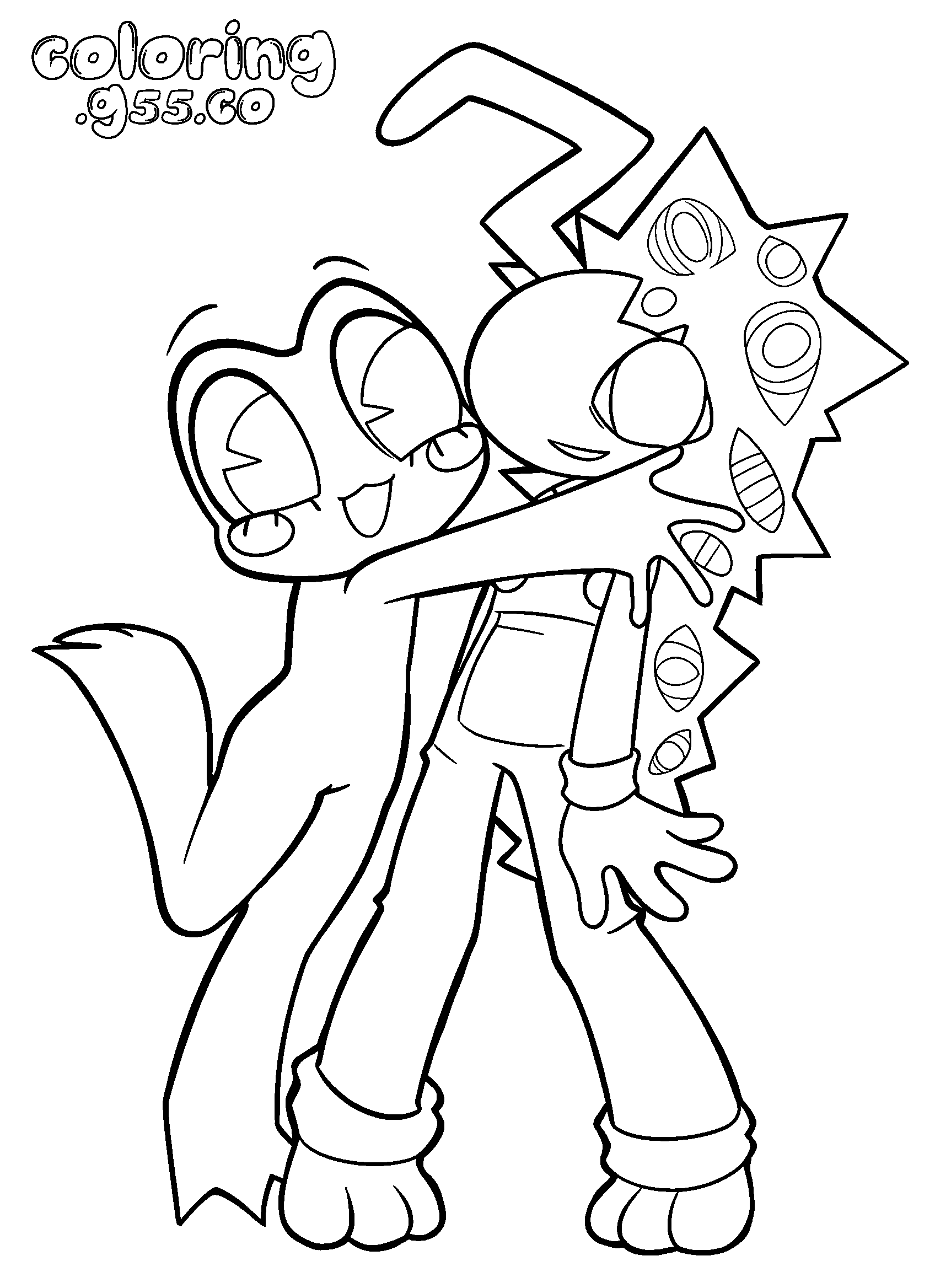 tadc ribbit jax glitch hug page for kids