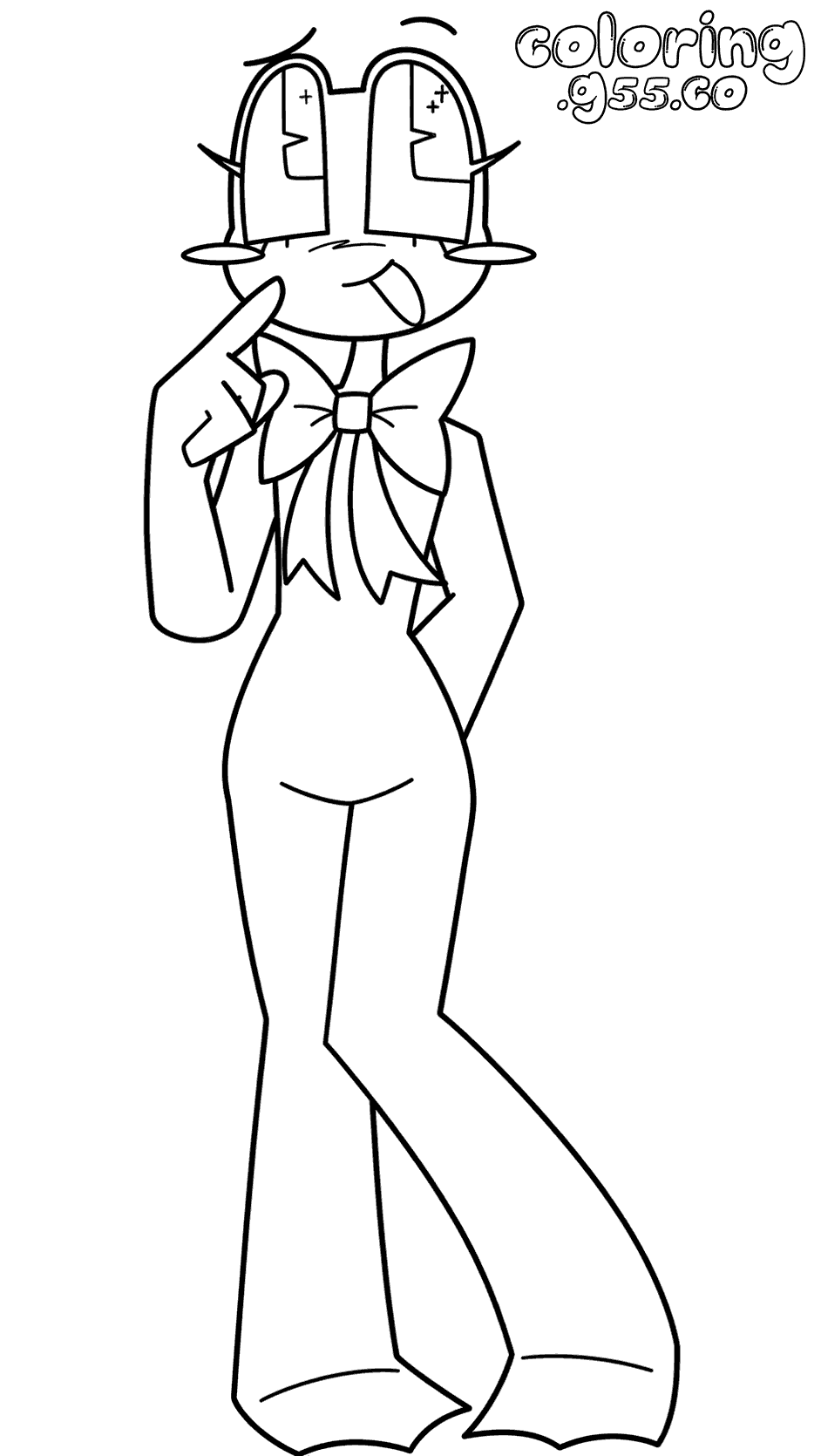 tadc ribbit kawaii pose page for kids