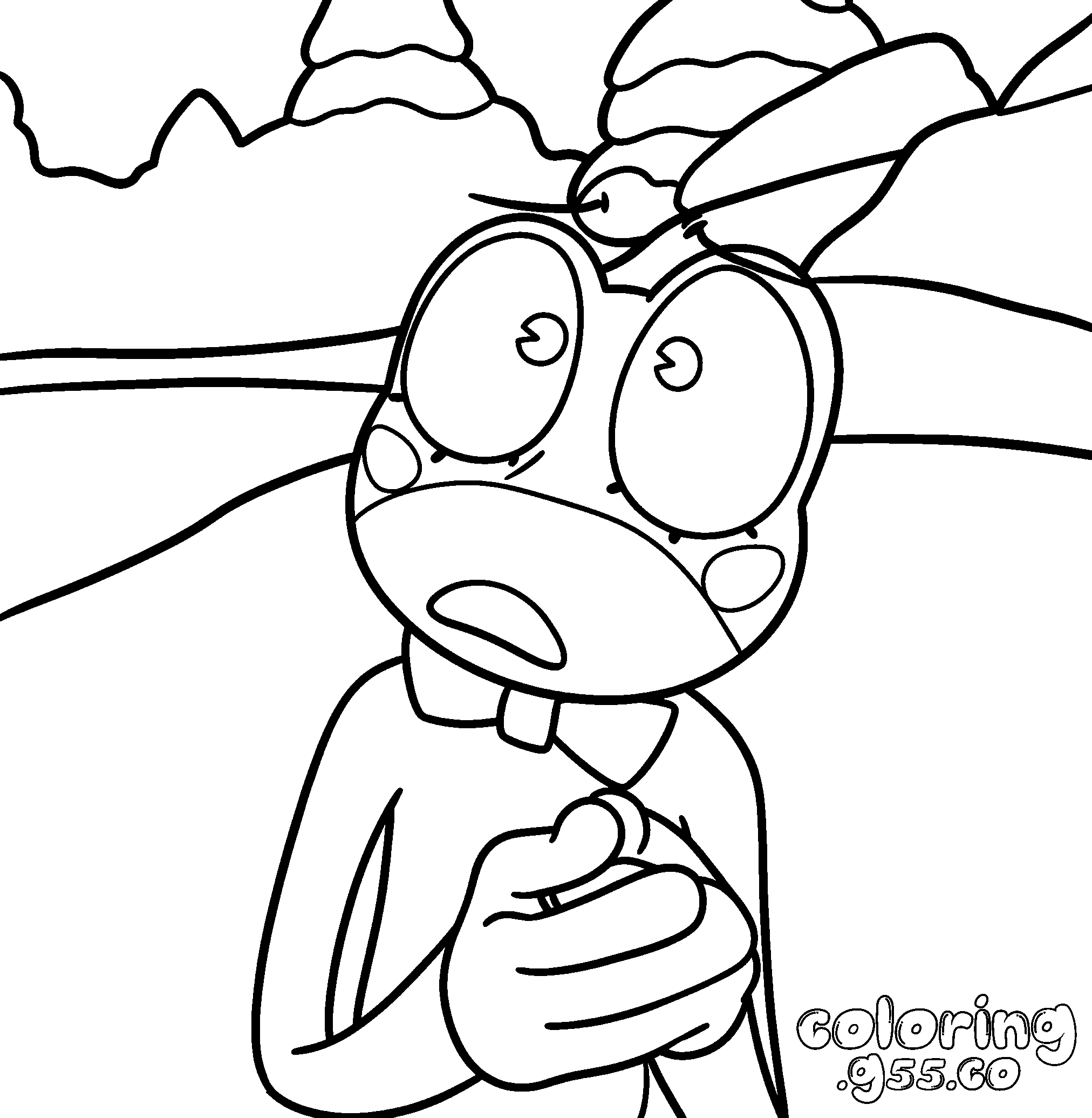 tadc ribbit shocked kawaii page for kids