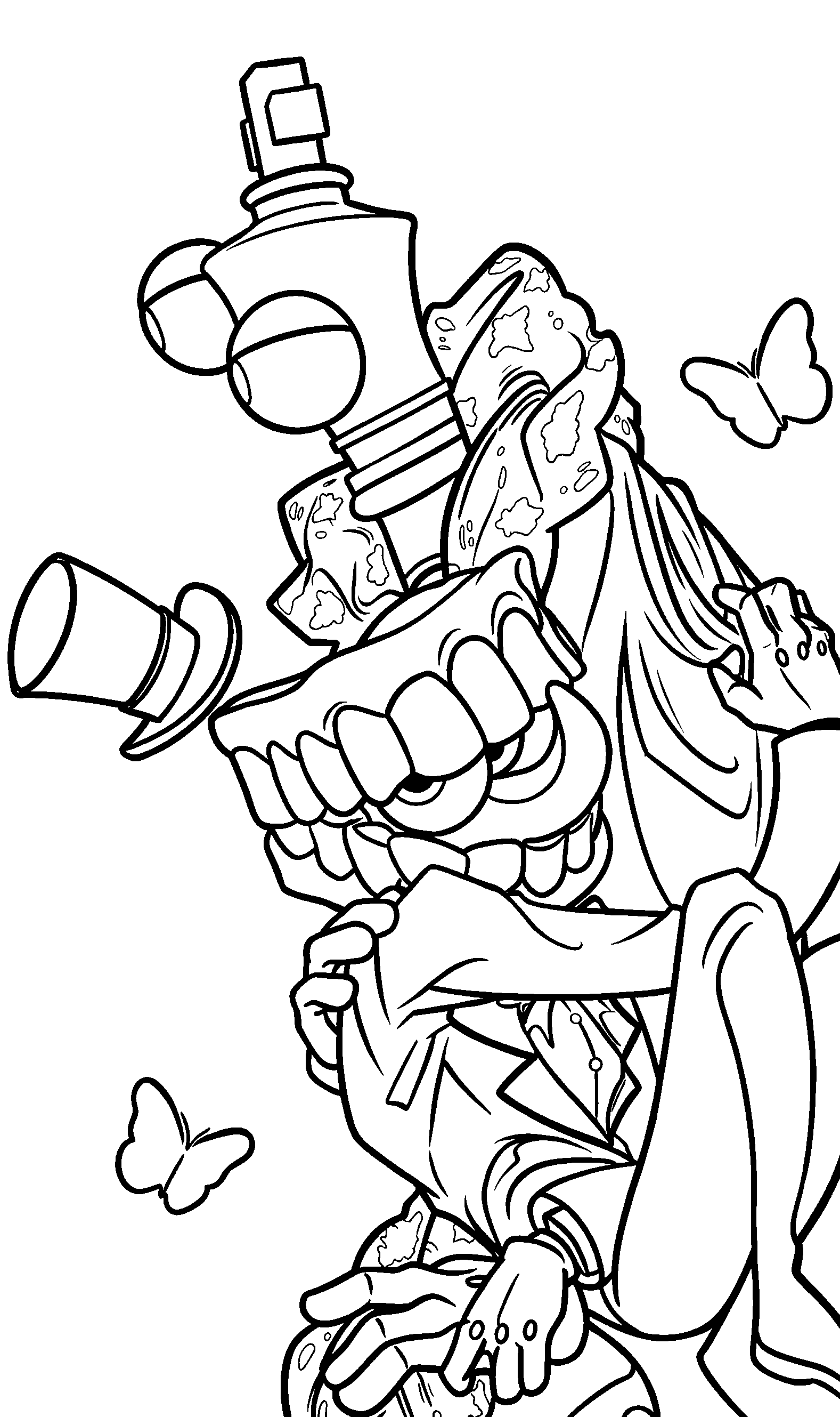 caine and kinger the amazing digital circus line art