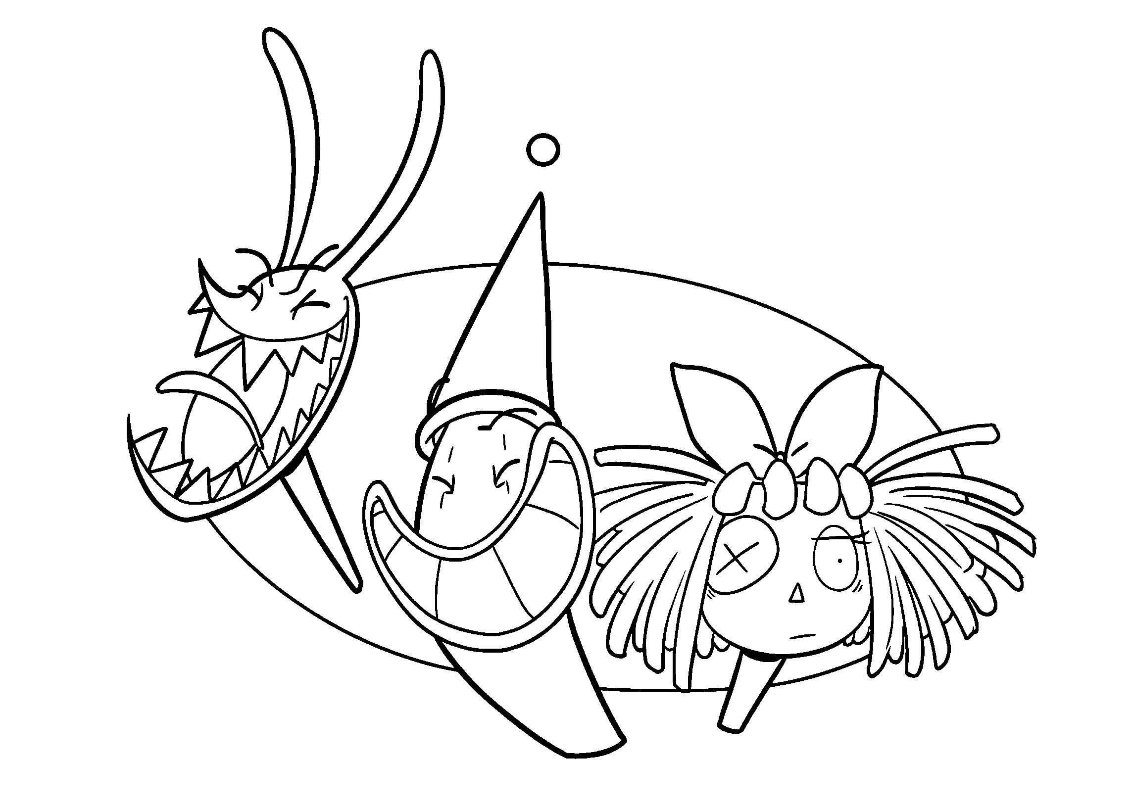 crazy creepy laughing kaufmo jax ragatha tadc the amazing digital circus line art