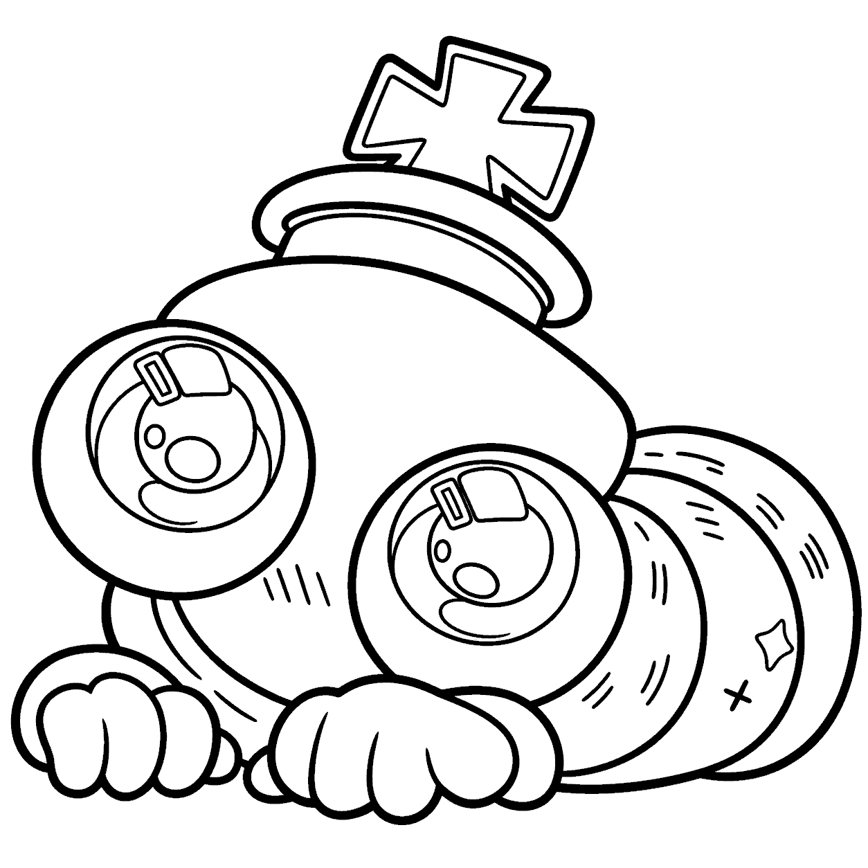 cute baby kinger chibi character the amazing digital circus line art