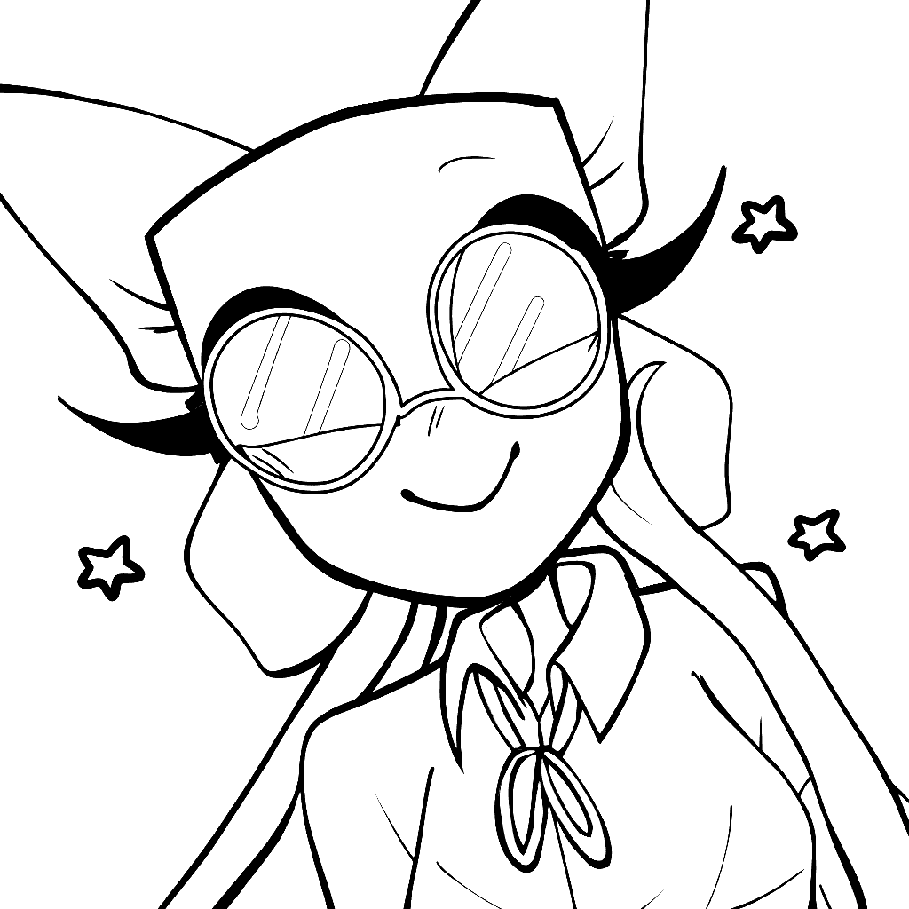 cute gangle the amazing digital circus line art