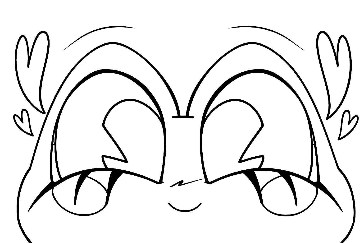 cute ribbit face with heart eyes the amazing digital circus line art