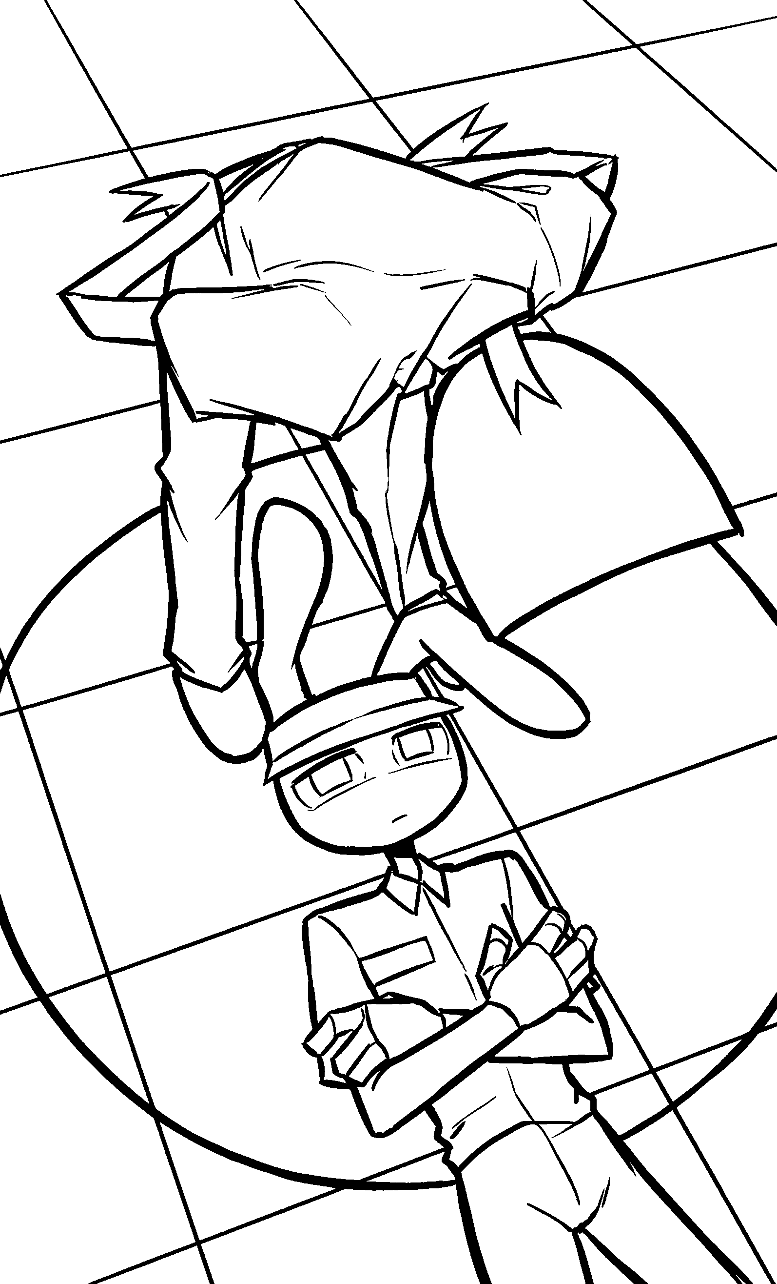 fast food gangle and lying jax the amazing digital circus line art