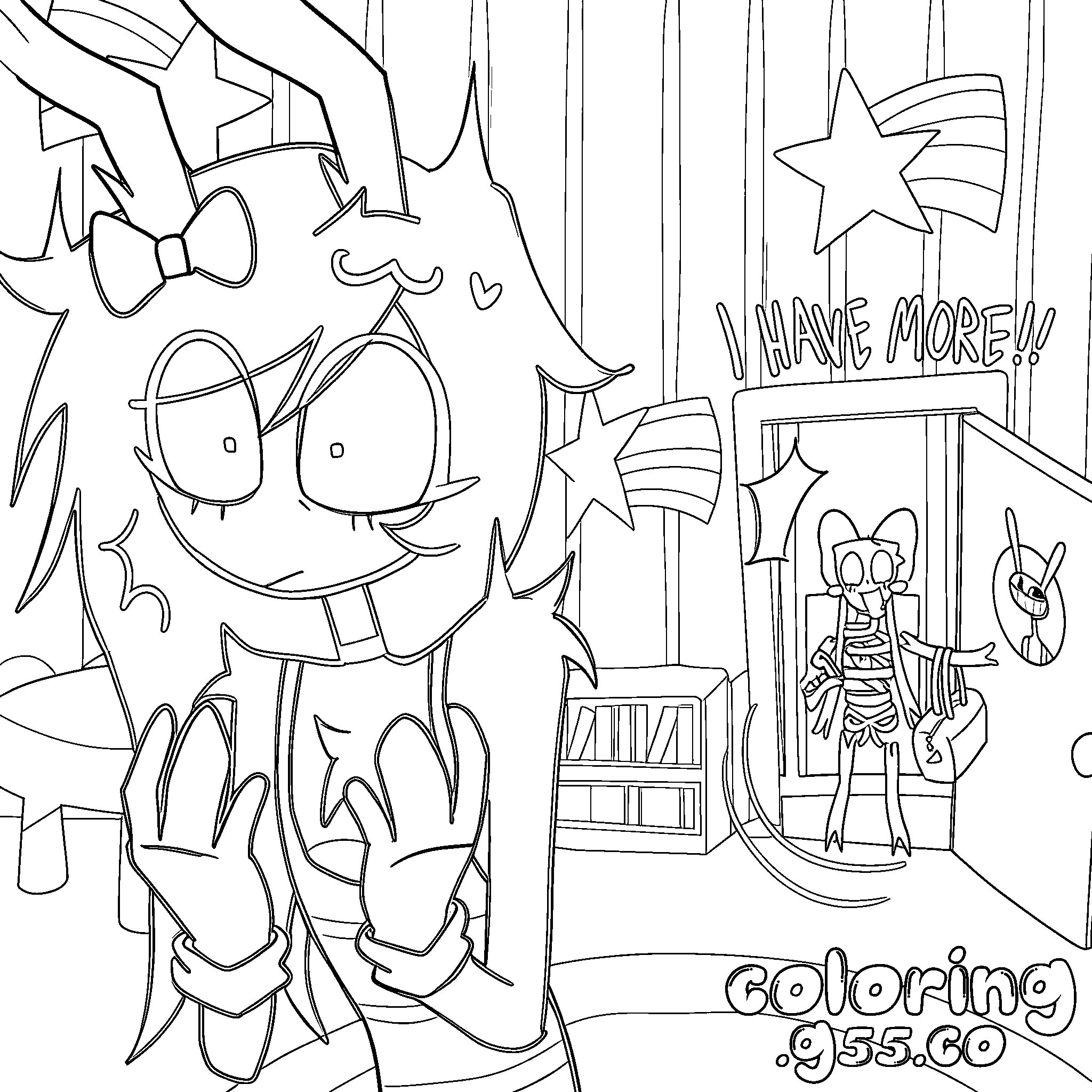 jax female form hiding from gangle for kids tadc the amazing digital circus line art