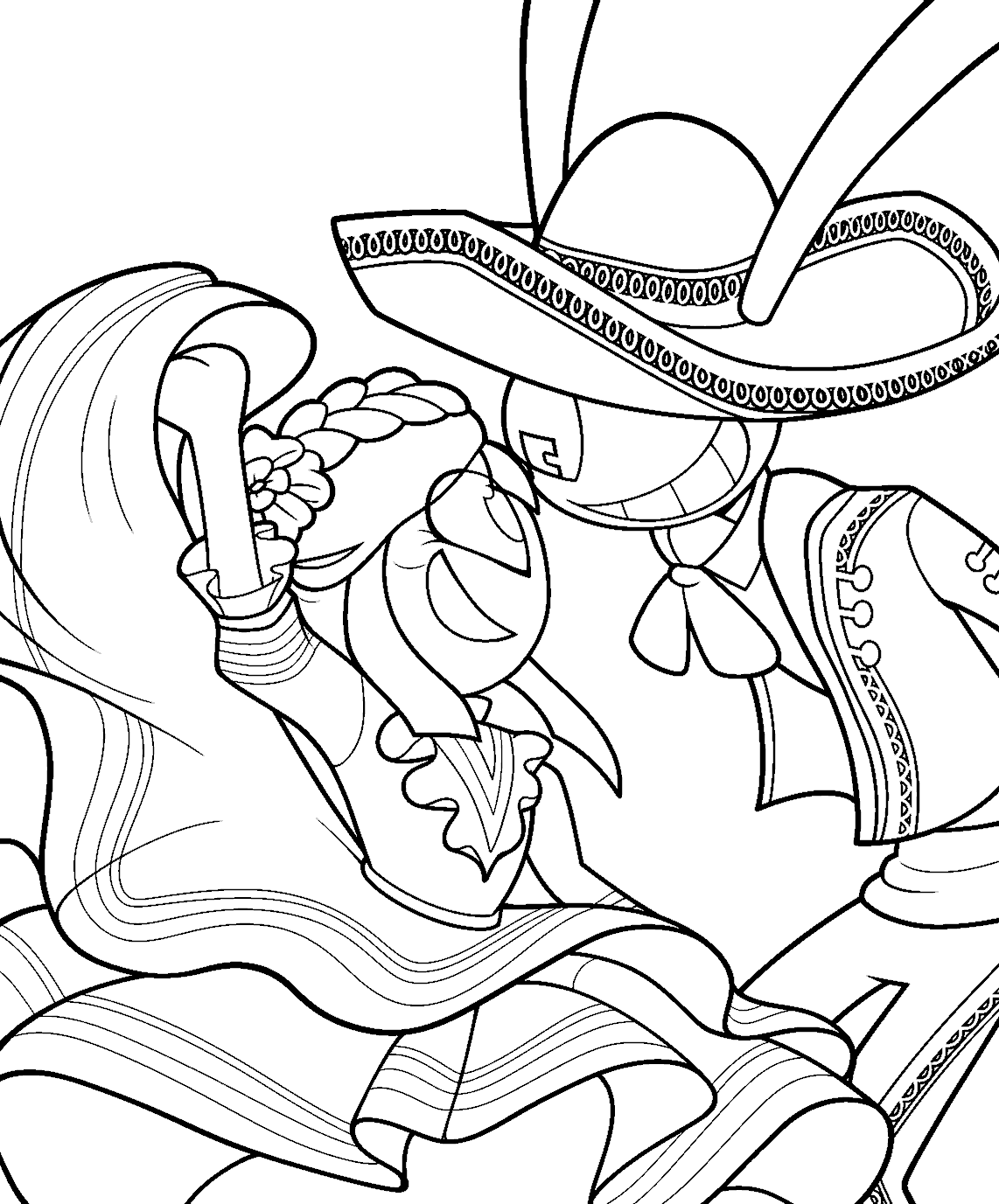 mexican folk dance pomni and jax for kids tadc the amazing digital circus line art