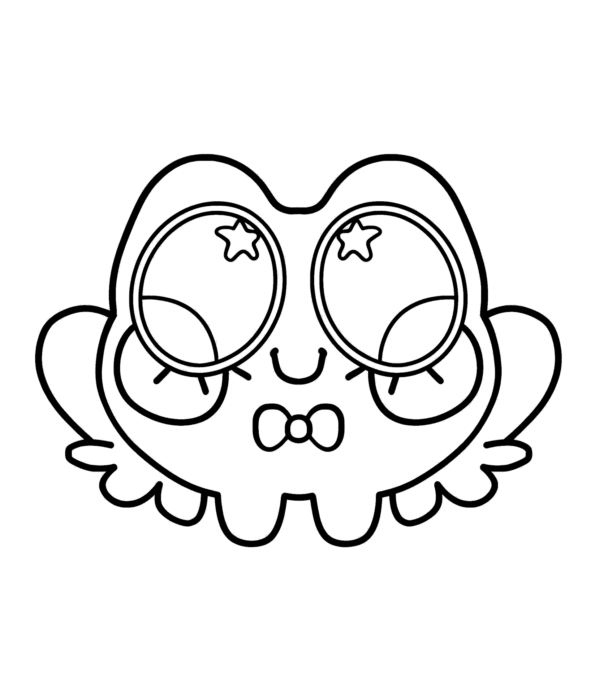 ribbit frog kawaii star eyes for kids tadc the amazing digital circus line art