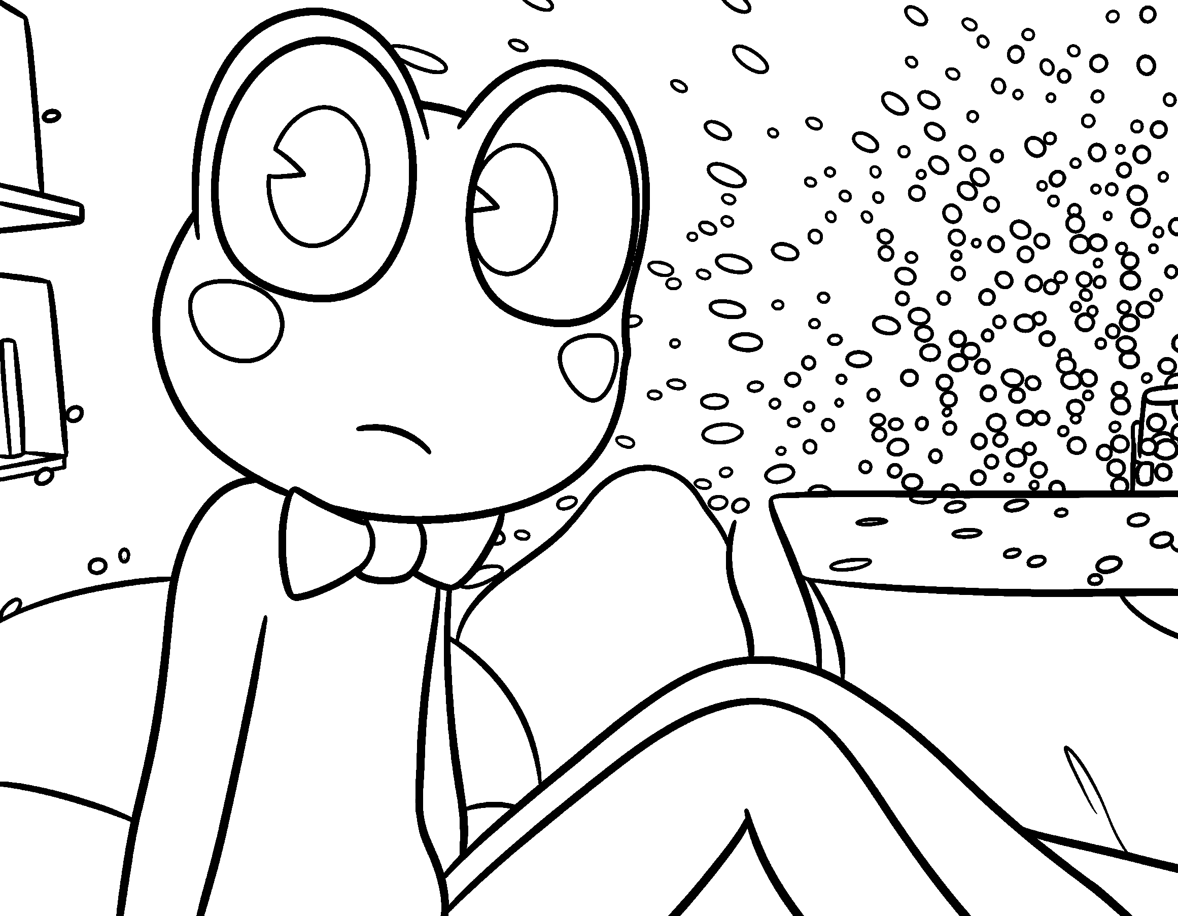 ribbit frog sad moment for kids tadc the amazing digital circus line art