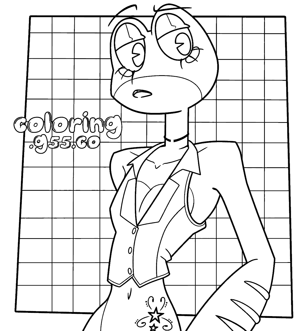 ribbit tomboy vest fashion outfit for kids tadc the amazing digital circus line art