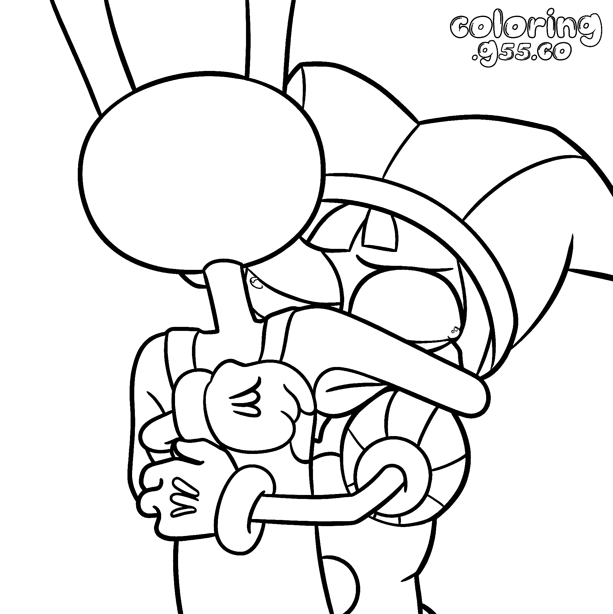 tadc jax pomni emotional hug anime line art