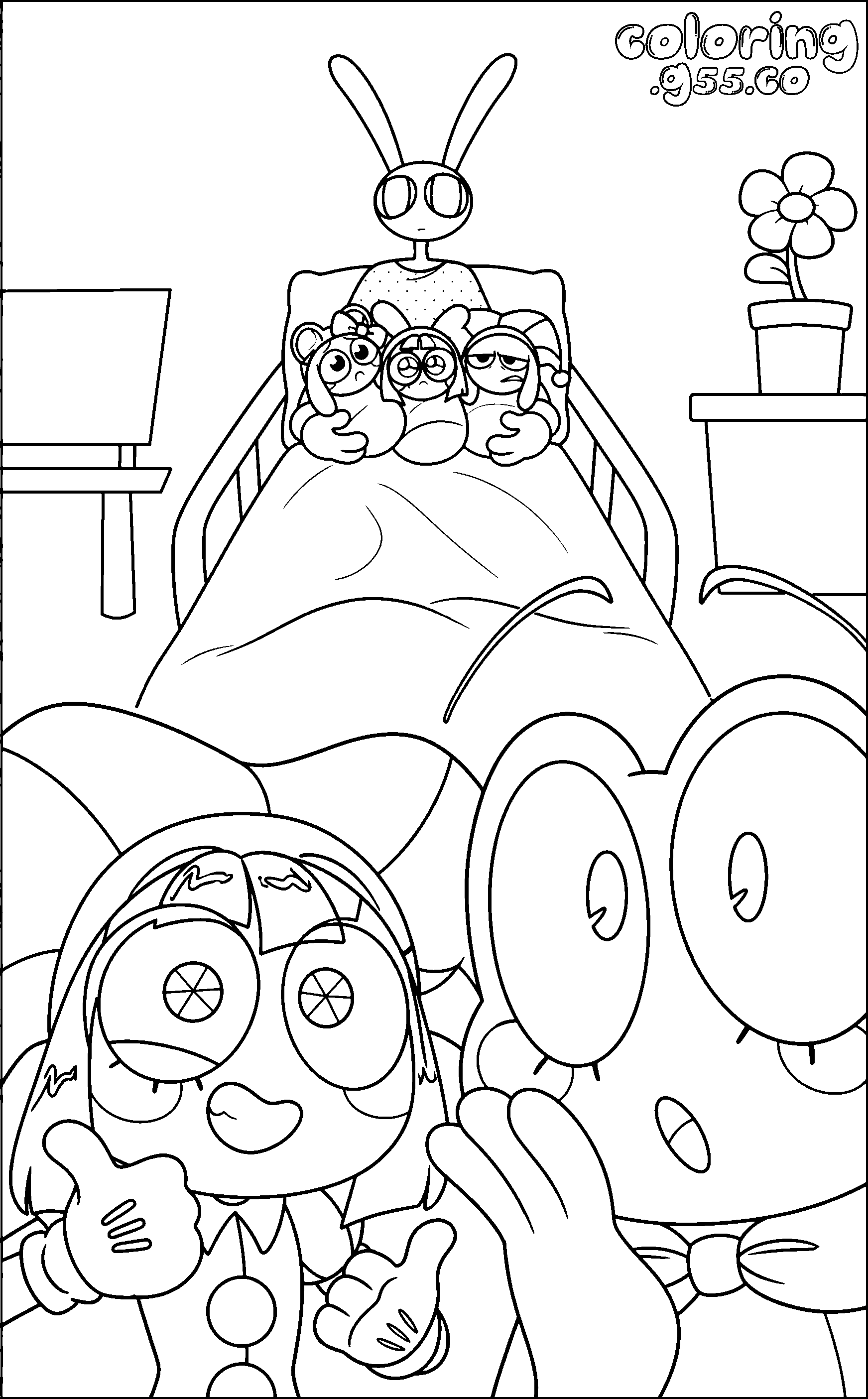 tadc jax ribbit pomni meme line art