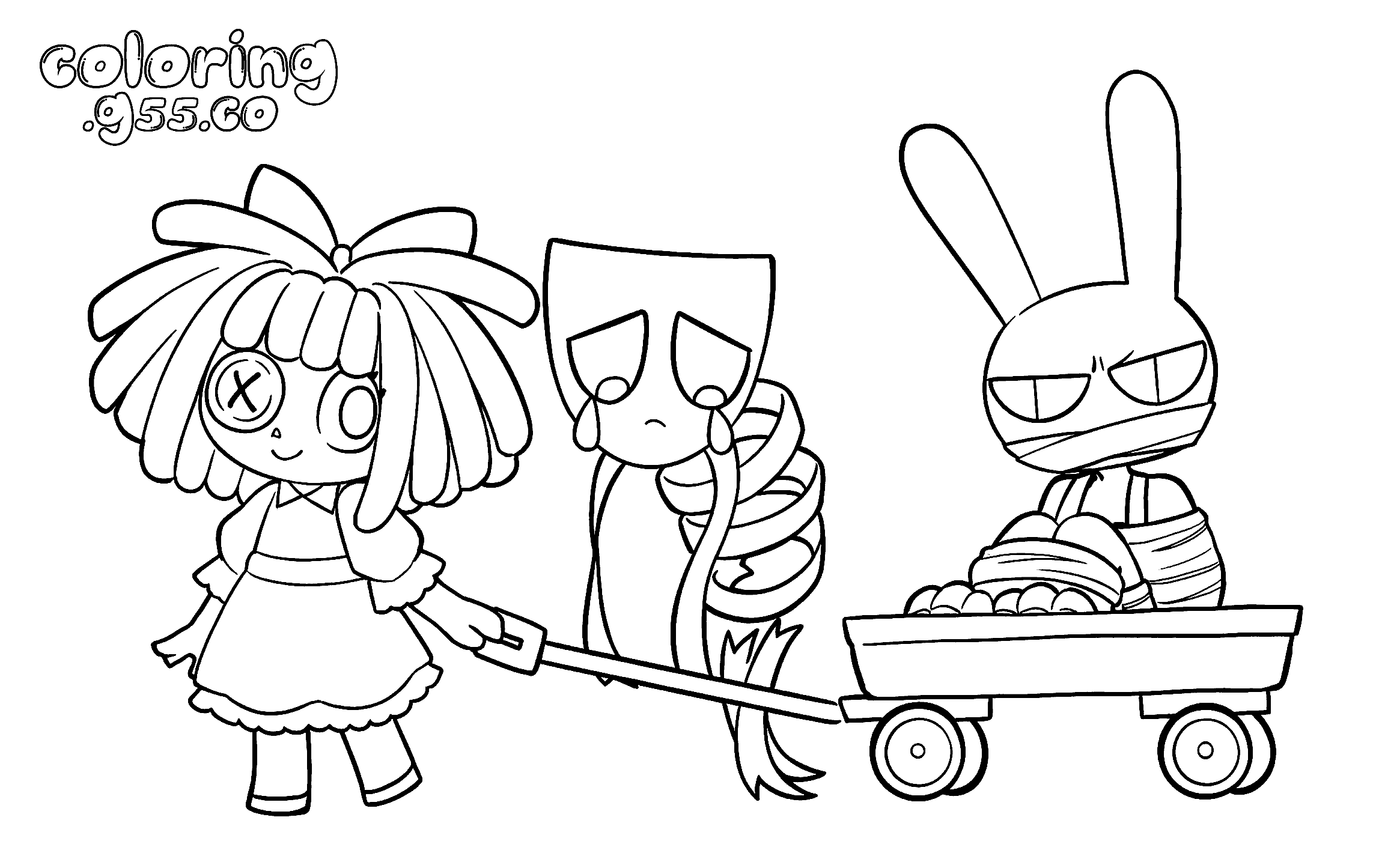 tadc ragatha gangle jax wagon page for kids