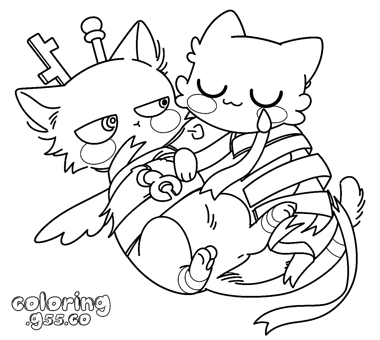 tadc zooble gangle cats line art