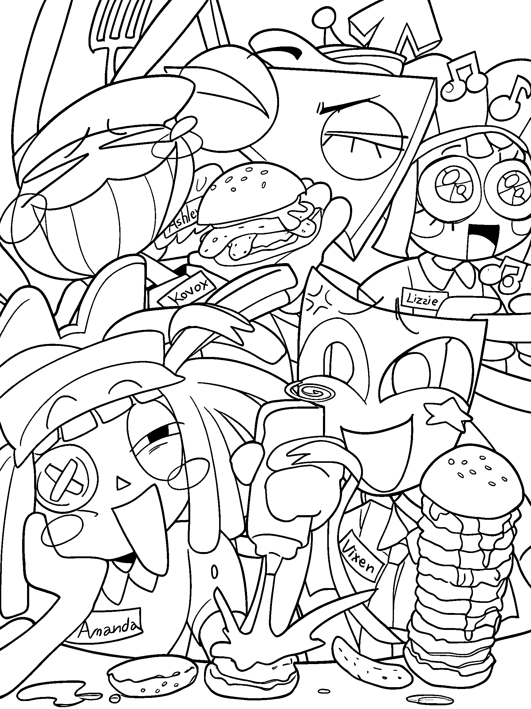 voice actors real names fast food restaurant for kids tadc the amazing digital circus line art