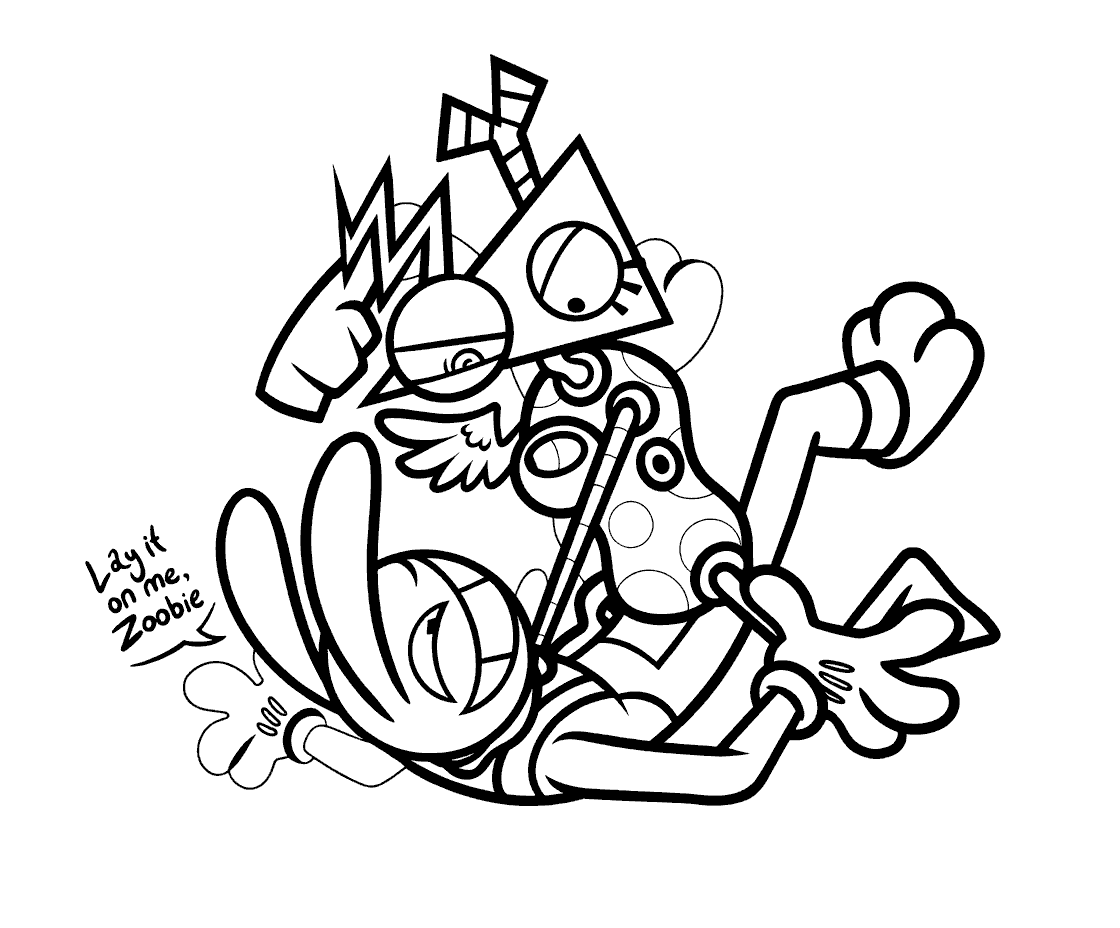 funny zooble attacking jax comic scene tadc the amazing digital circus line art