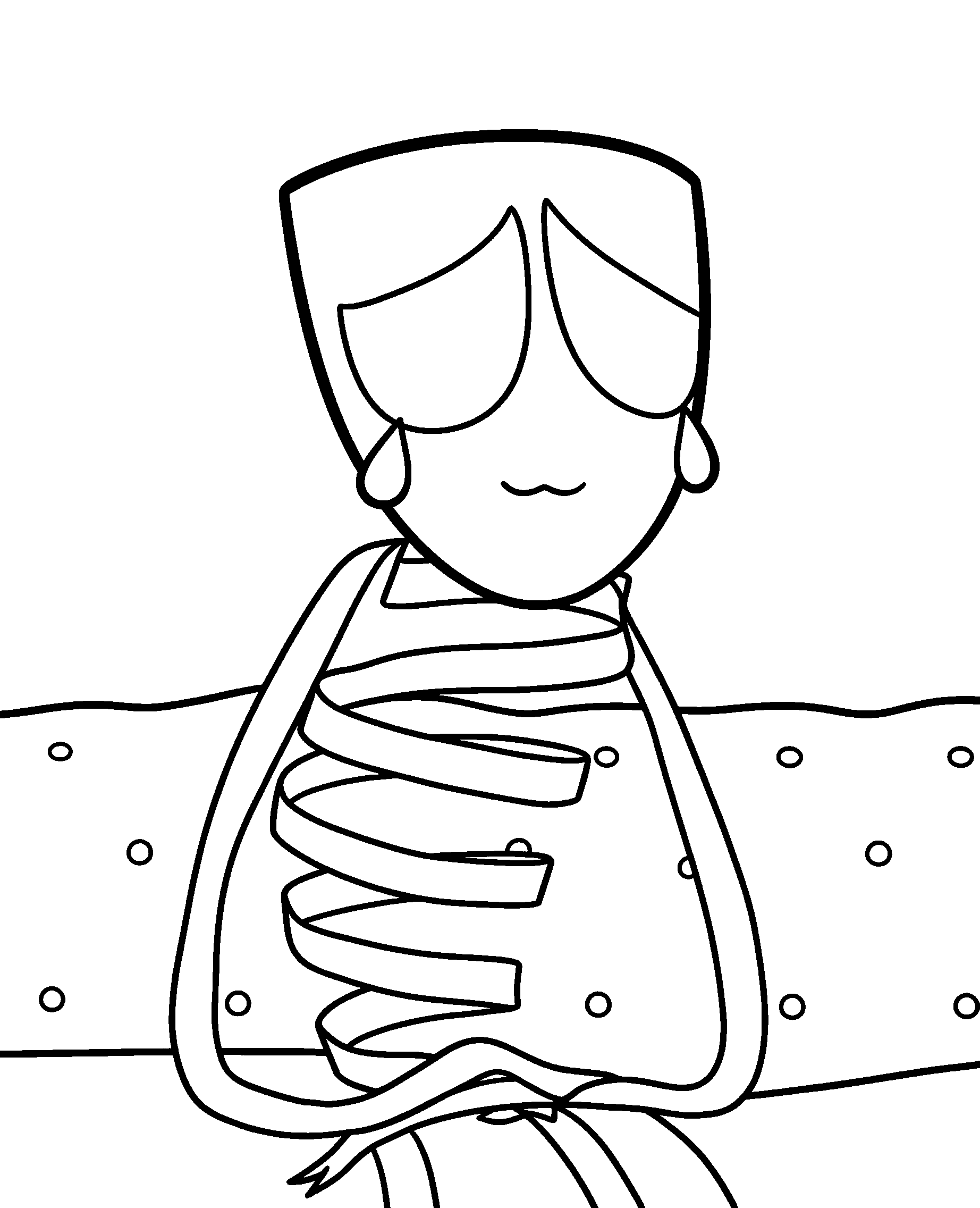 gangle crying portrait the amazing digital circus line art