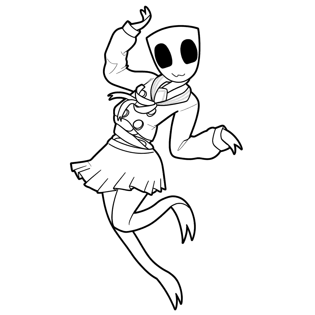gangle in school uniform the amazing digital circus line art