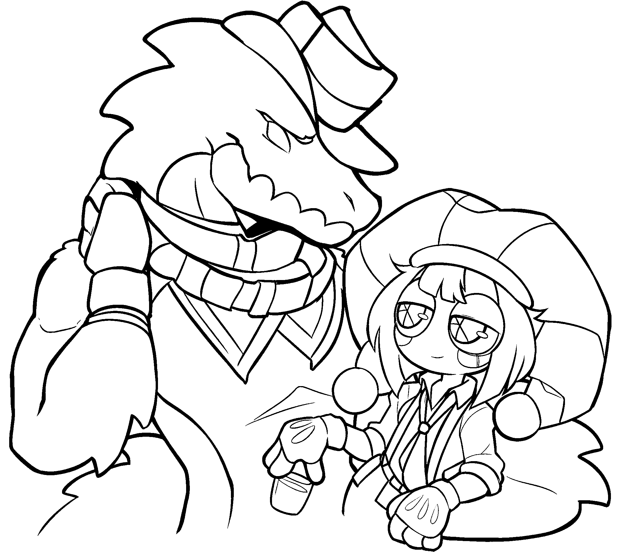 gummigoo and pomni friends the amazing digital circus line art