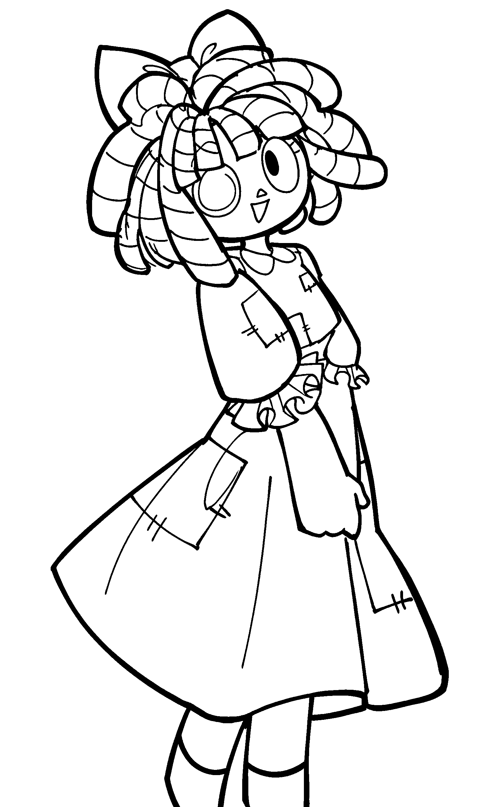 happy ragatha portrait the amazing digital circus line art