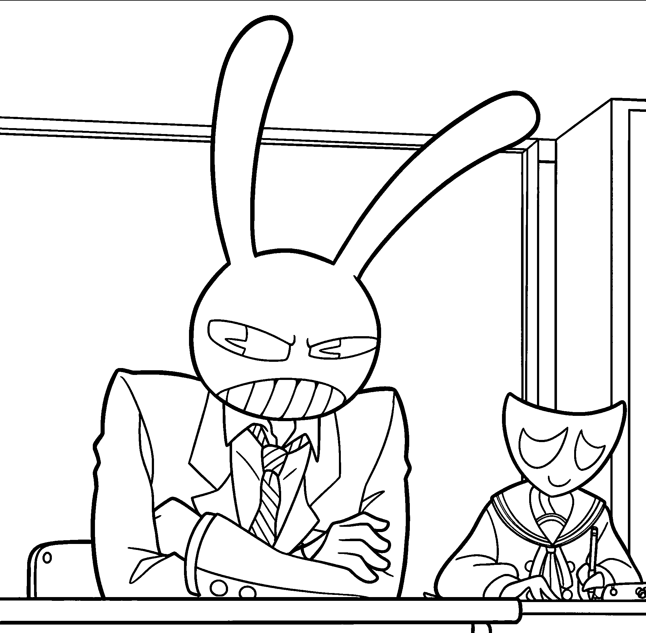 jax and gangle school classroom the amazing digital circus line art