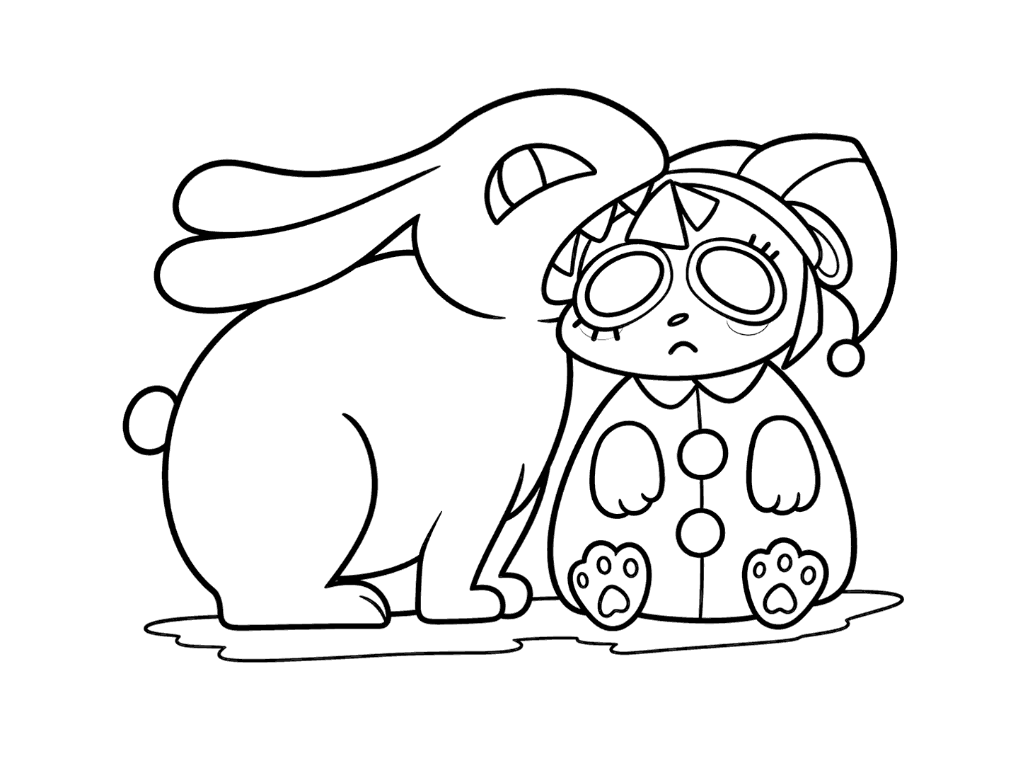 jax biting pomni head funny plushie tadc the amazing digital circus line art