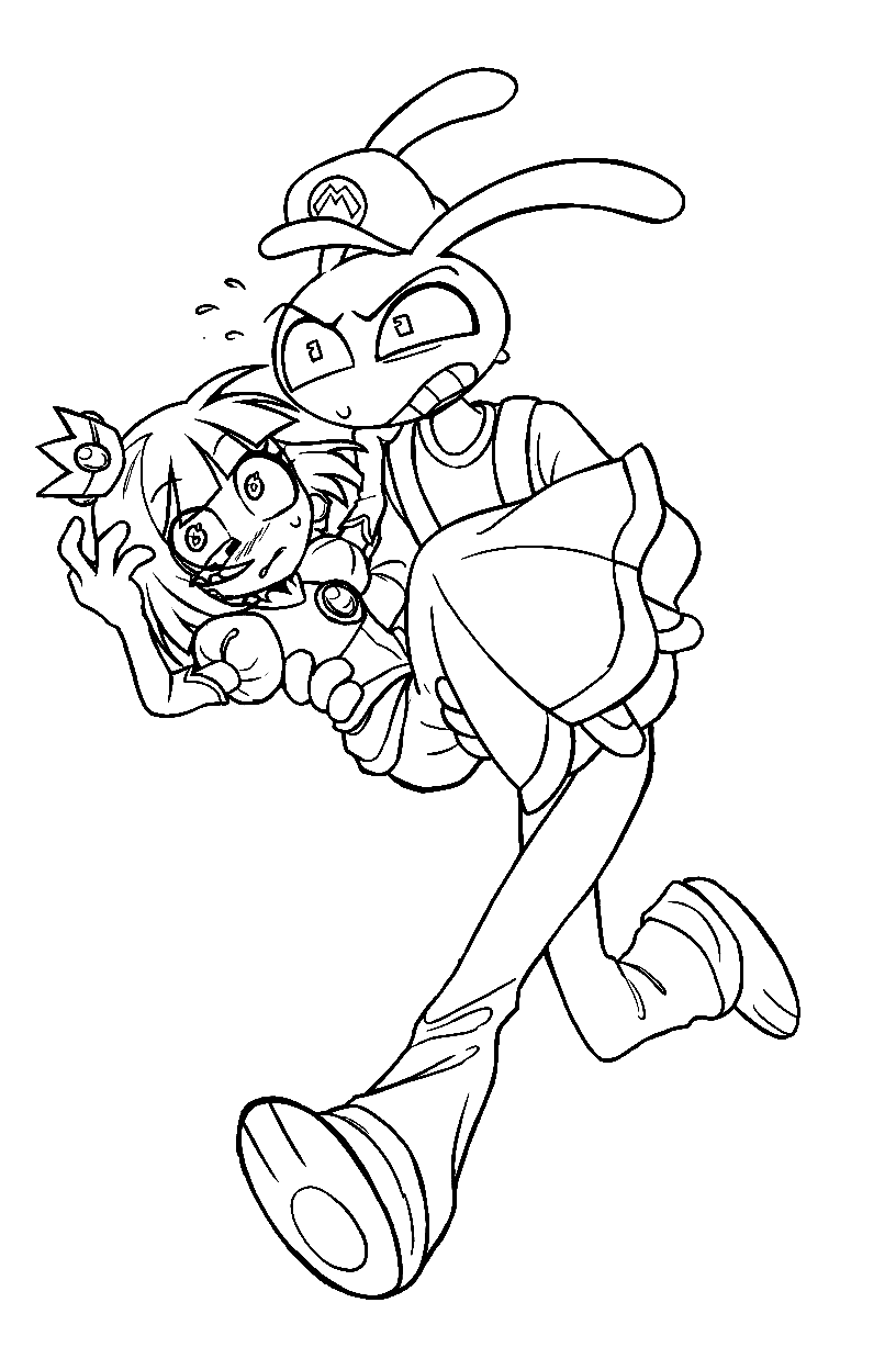 jax mario and pomni princess peach hero rescue mission tadc the amazing digital circus line art for kids and adults
