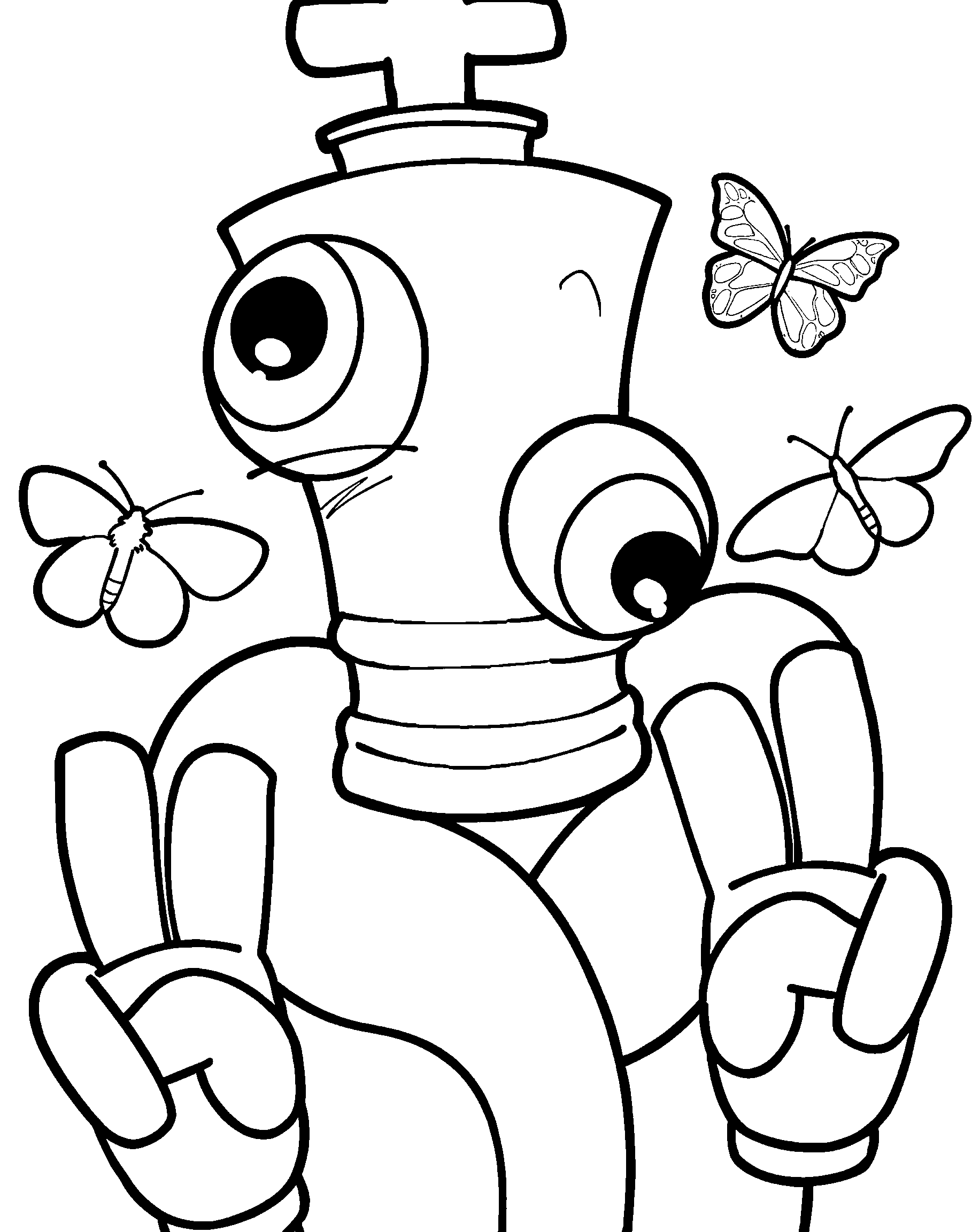 kinger and butterflies the amazing digital circus line art