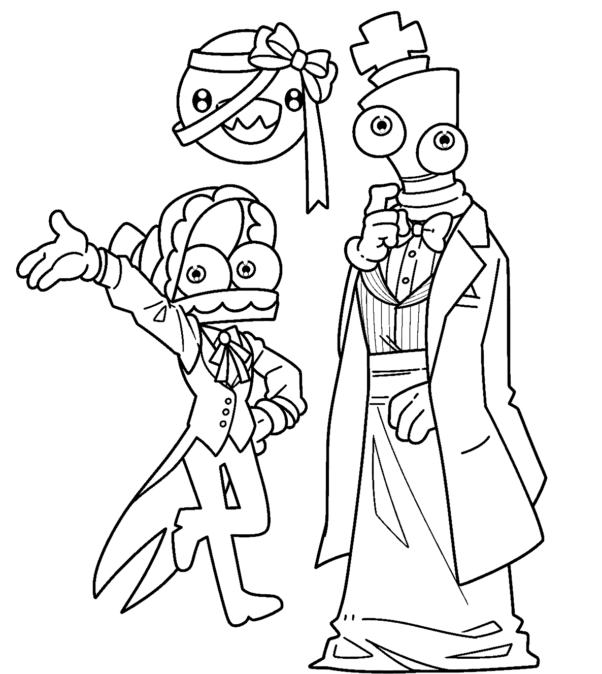 kinger and caine formal suits fashion tadc the amazing digital circus line art