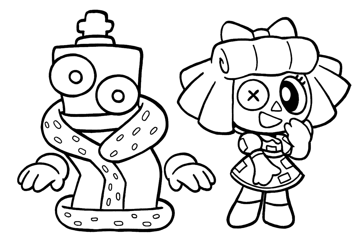 kinger and ragatha the amazing digital circus line art