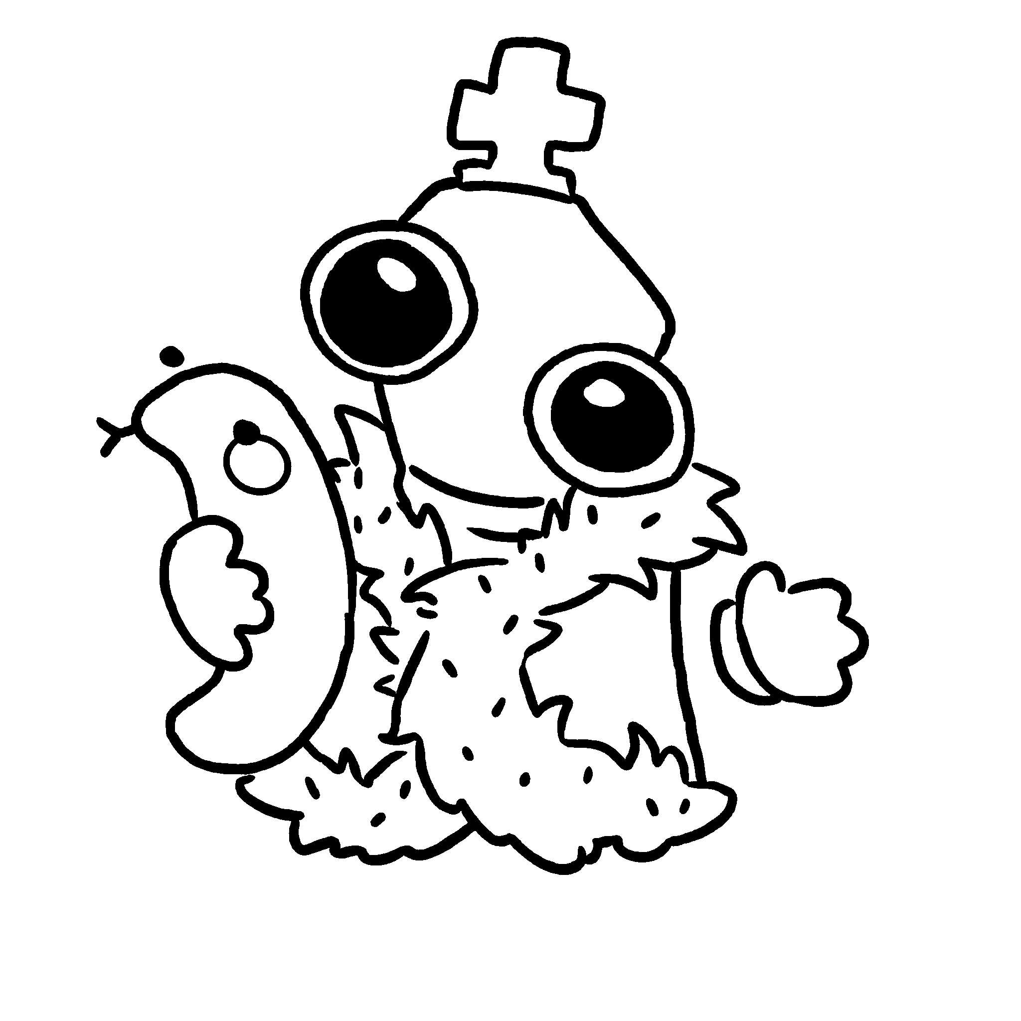 kinger holding a snake the amazing digital circus line art