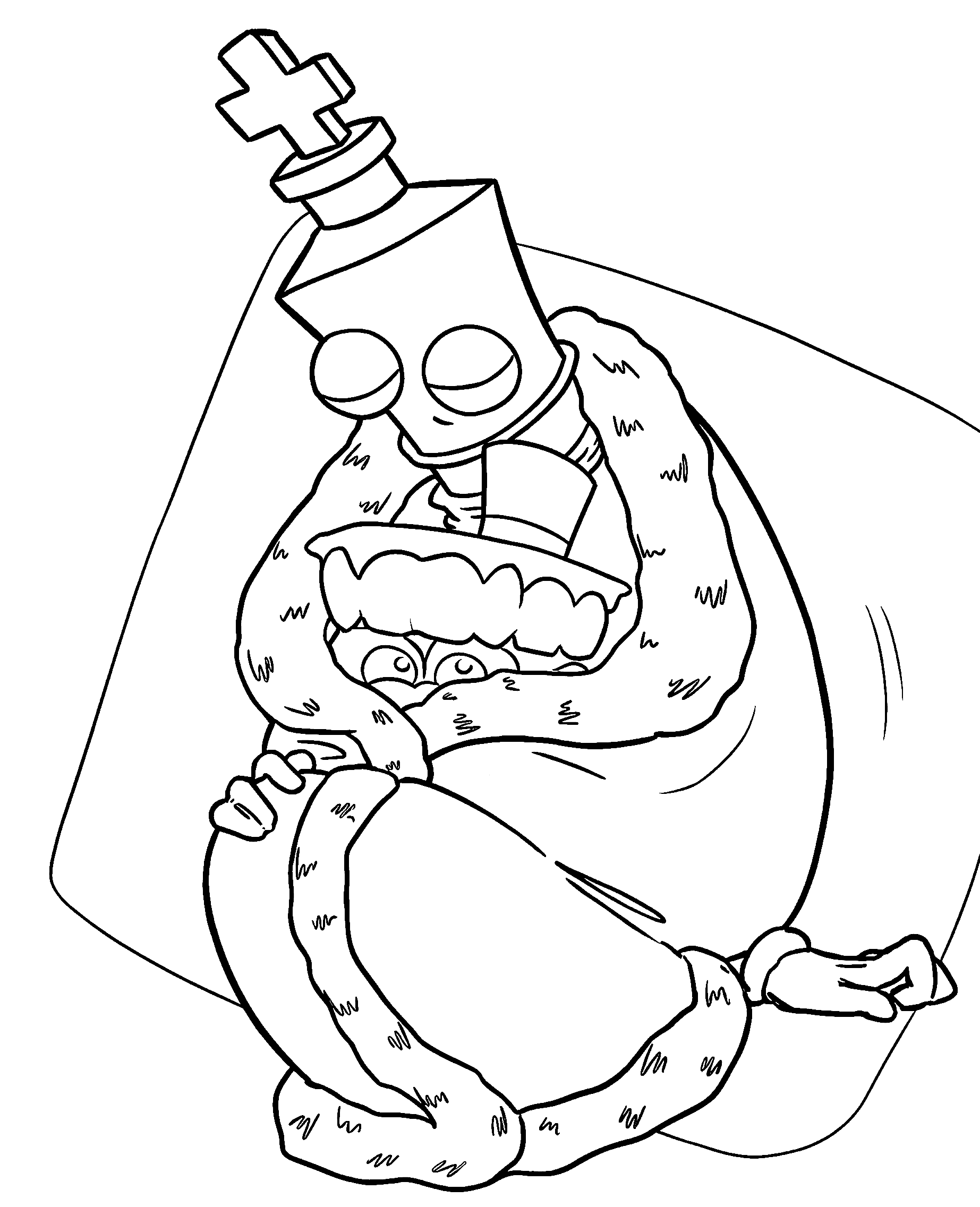 kinger hugging caine the amazing digital circus line art