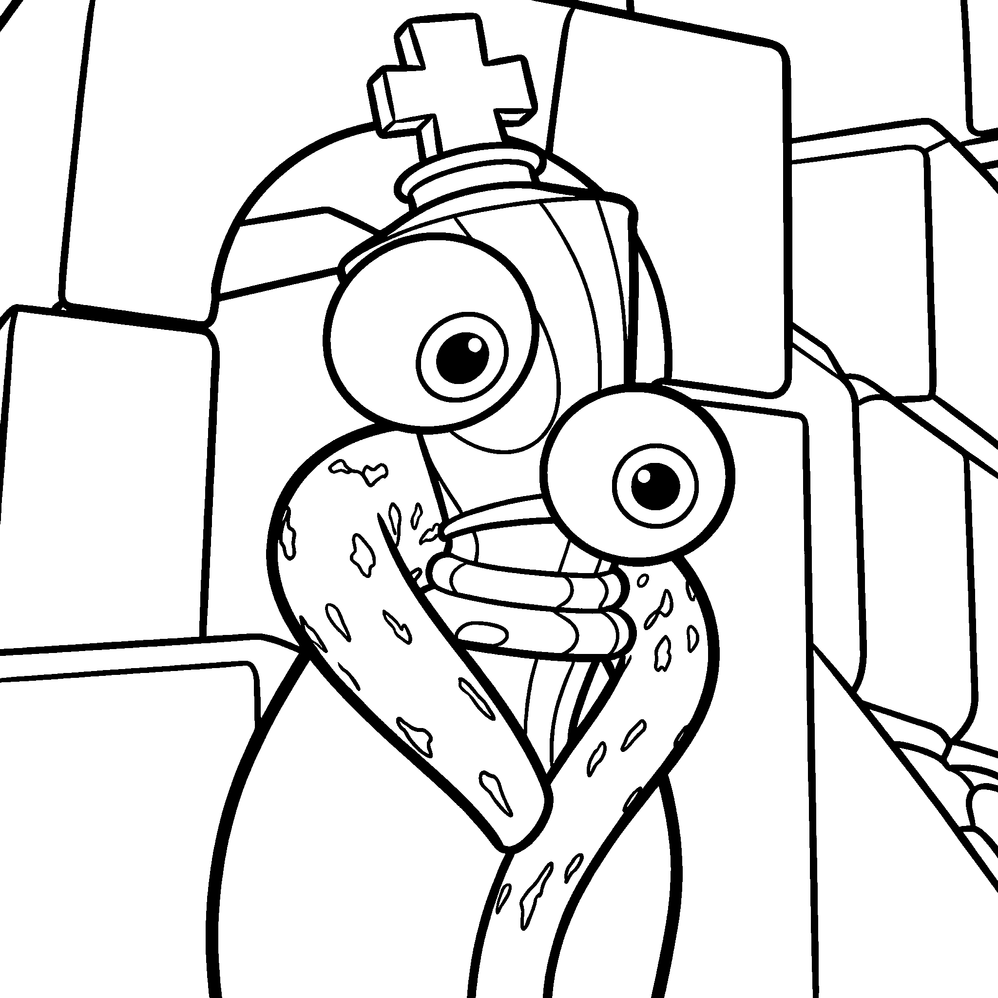 kinger portrait the amazing digital circus line art