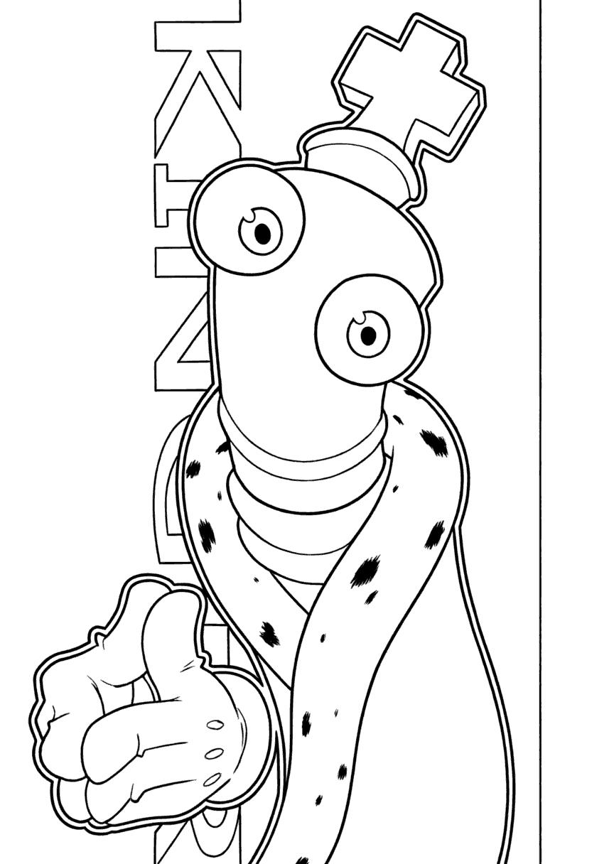 kinger scared and panicking the amazing digital circus line art