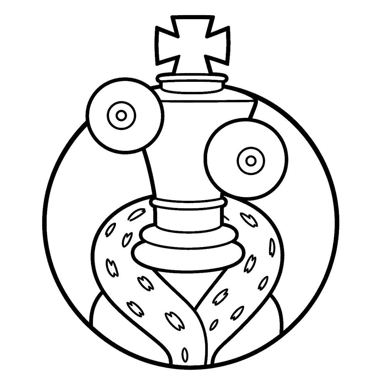 kinger shocked face close up portrait tadc the amazing digital circus line art