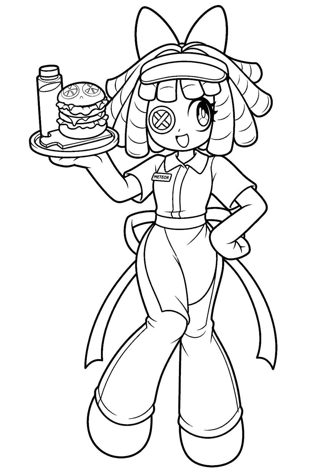 ragatha serving fast food the amazing digital circus line art