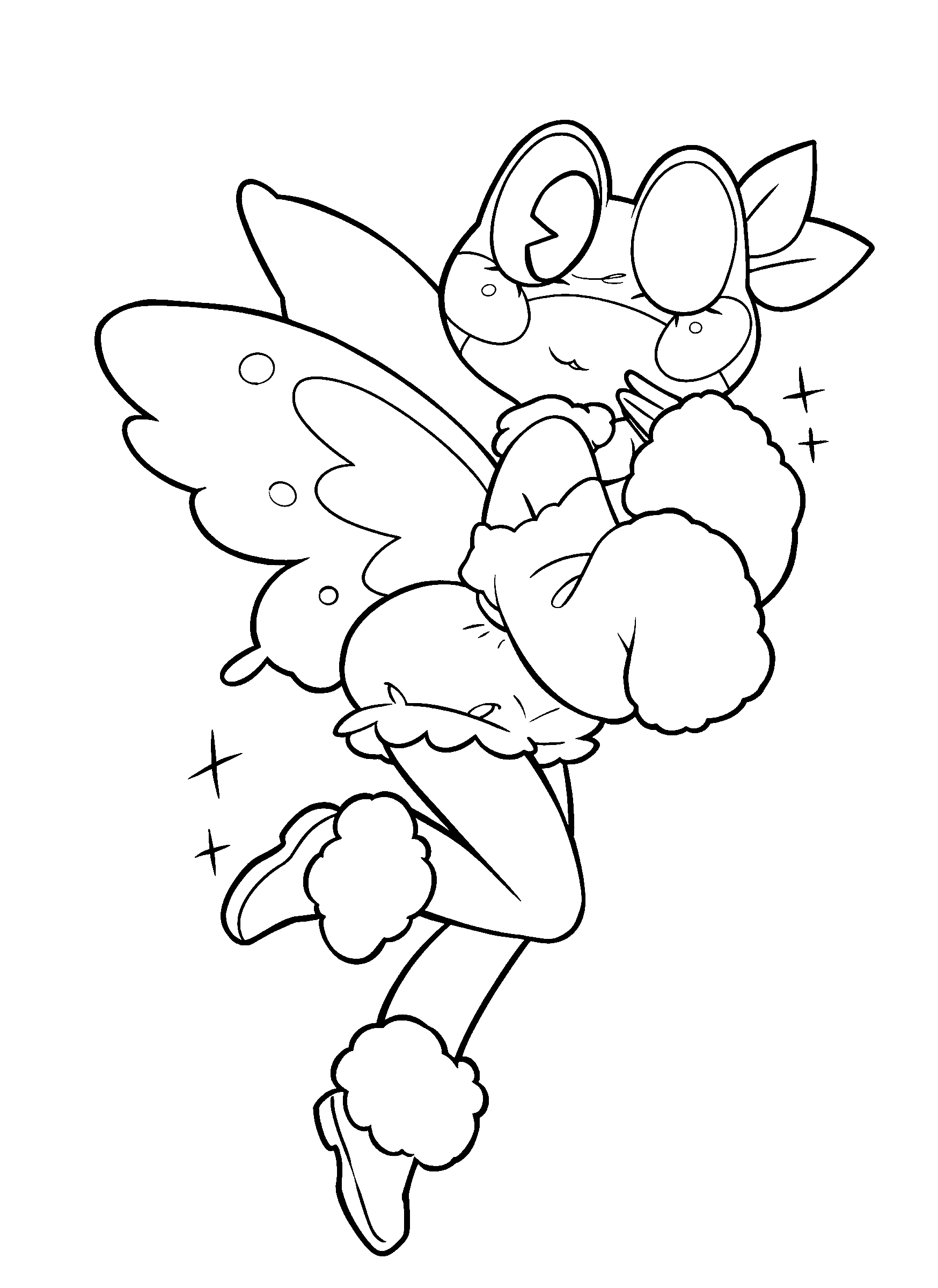 ribbit fairy with butterfly wings the amazing digital circus line art