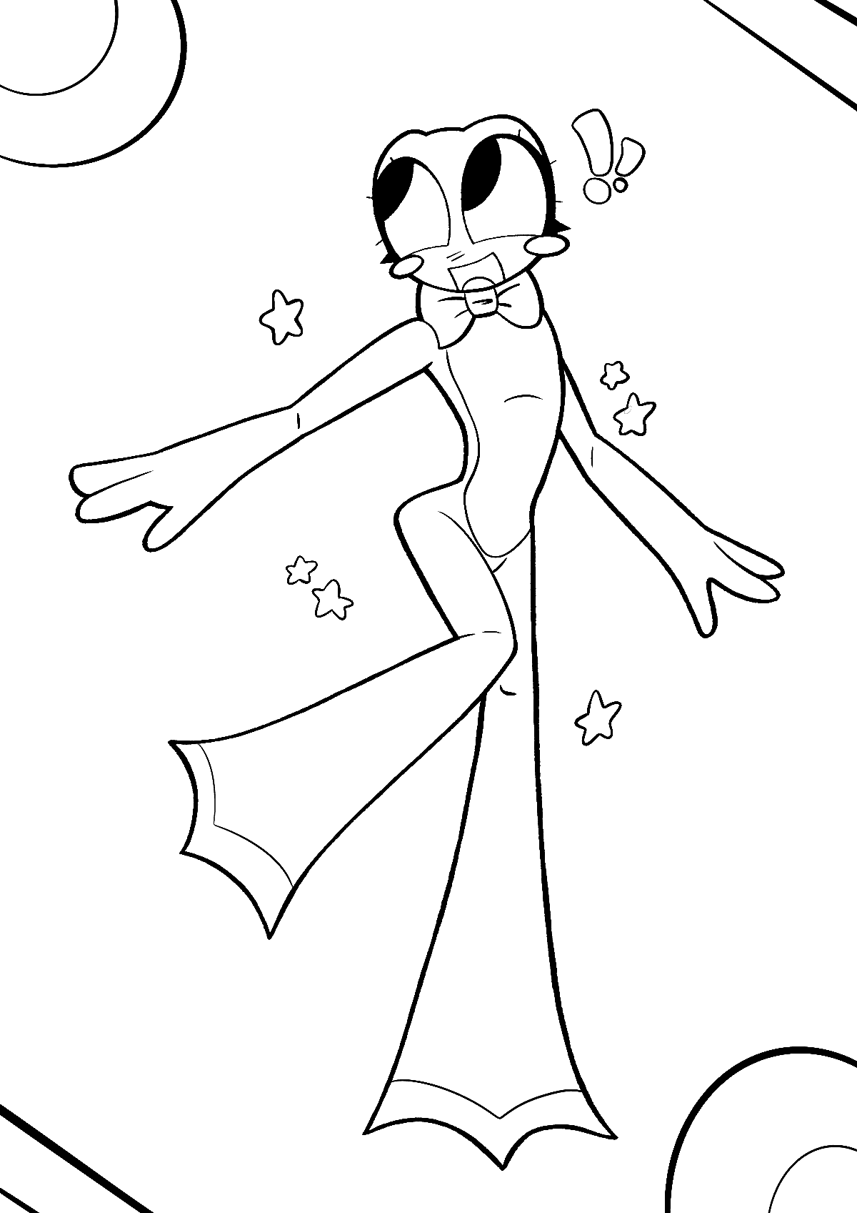 ribbit frog dancing with little stars the amazing digital circus line art