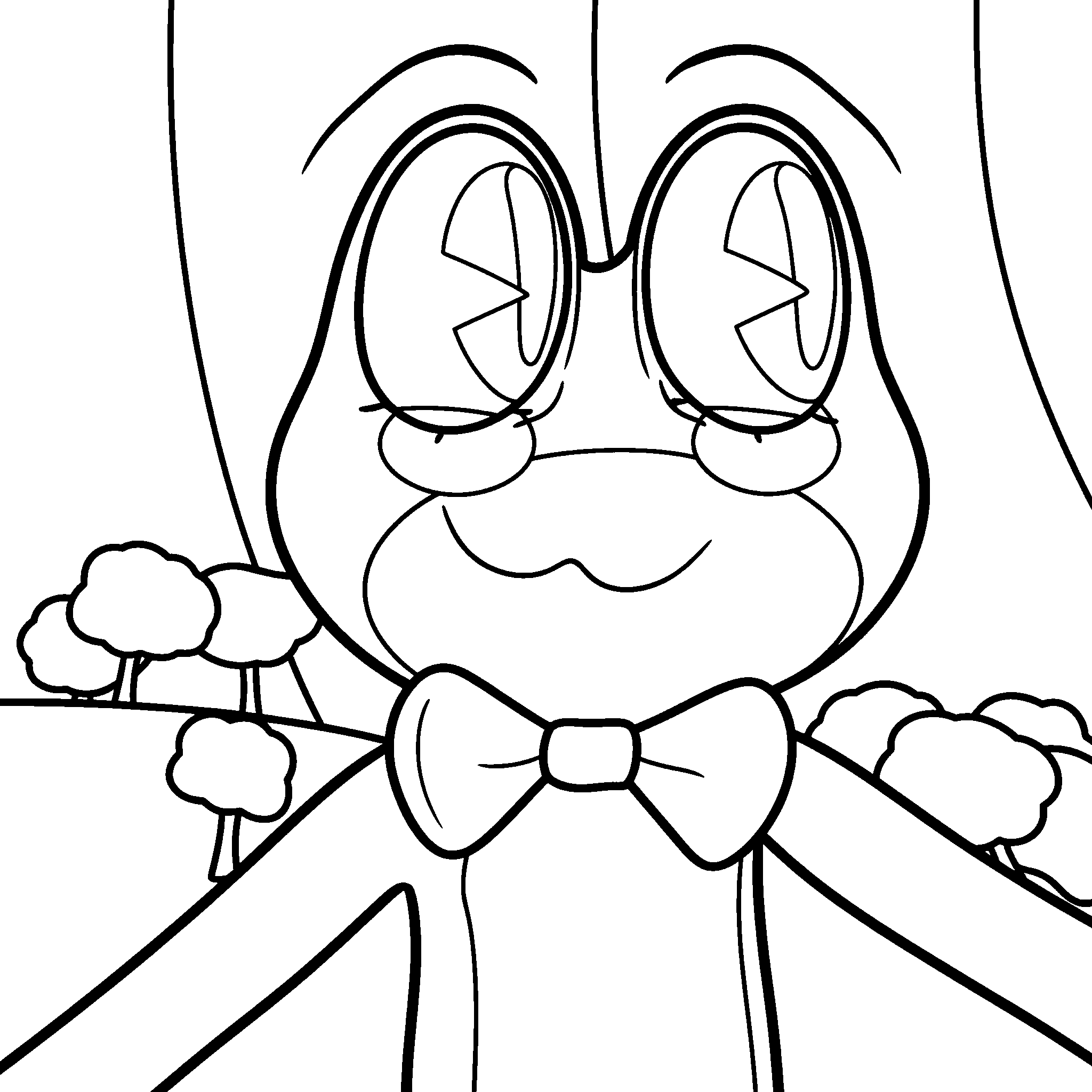 ribbit nature landscape the amazing digital circus line art