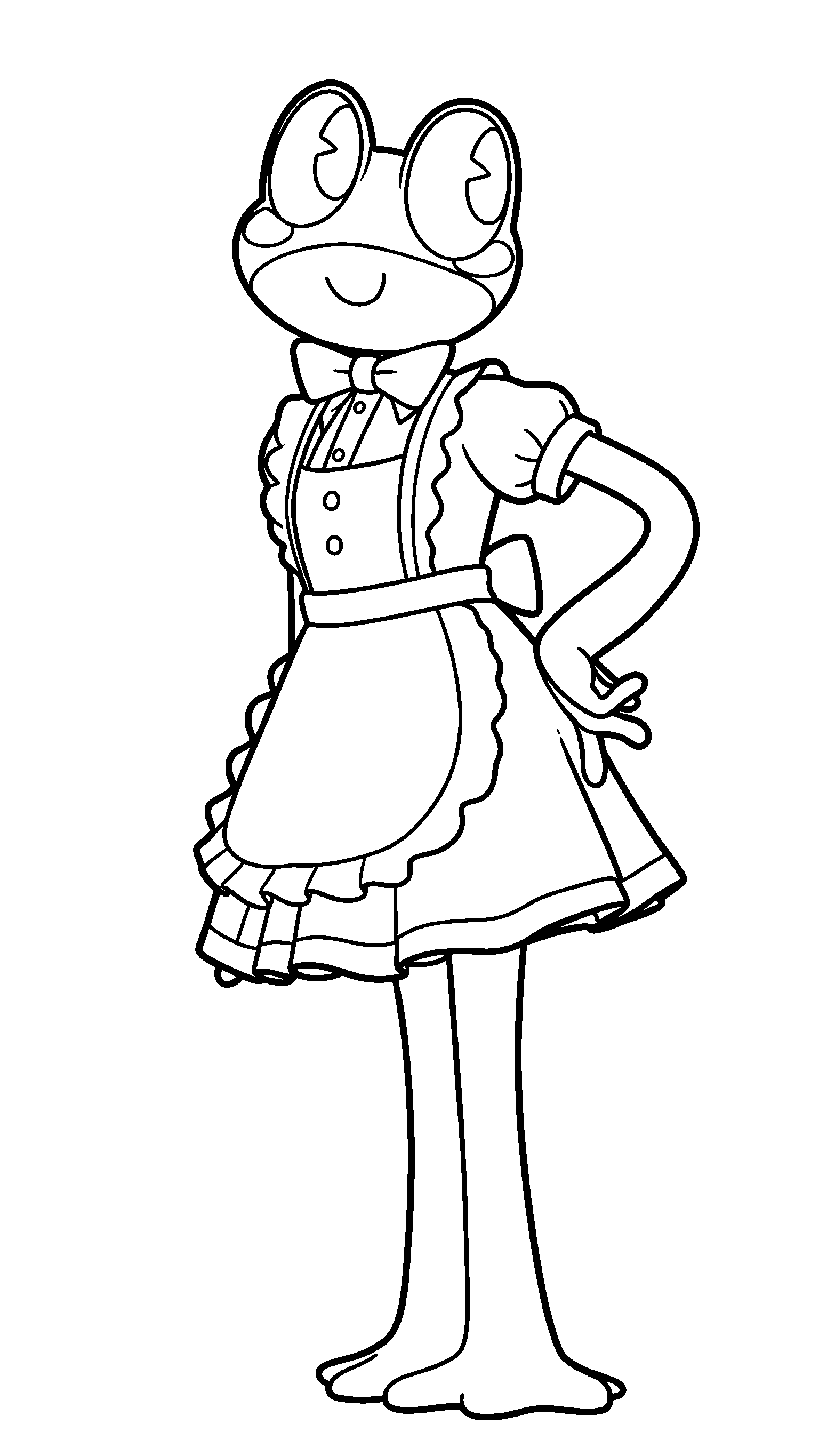 ribbit the frog maid the amazing digital circus line art