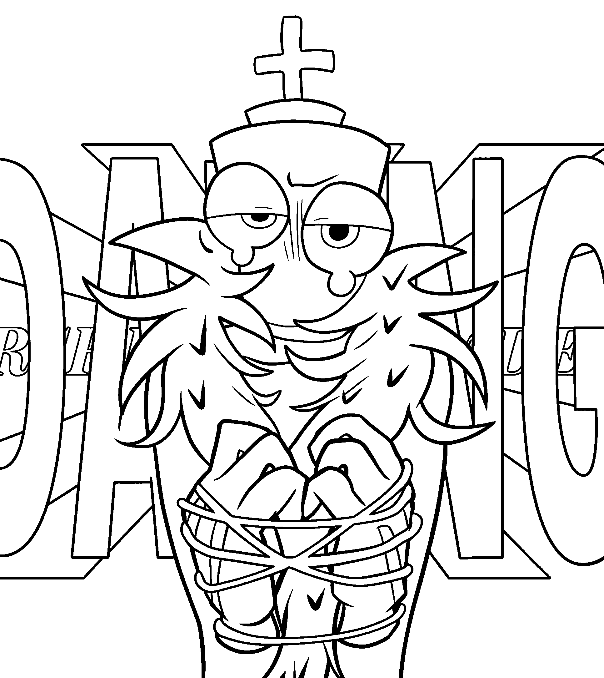 tied up kinger crying sad face danger sign background tadc the amazing digital circus line art